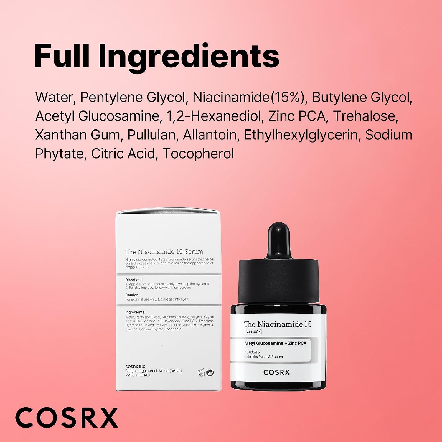 image:imageCOSRX 15 Niacinamide Face Serum 067 fl oz Pore Minimizer Serum for Face Even Skin Tone Korean Skin Care