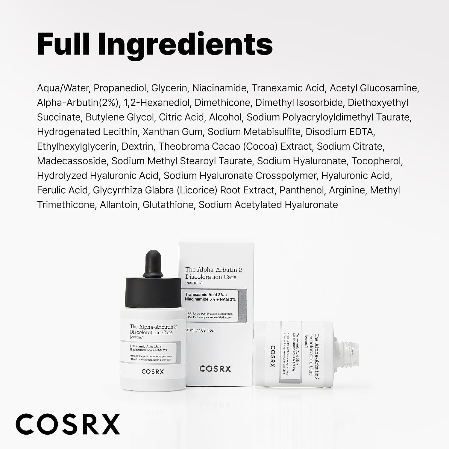 image:imageCOSRX 2 Alpha Arbutin Discoloration Care Serum Dark Spot Care 17 fl oz Niacinamide Glutathione Tranexamic Acid Serum to Target Dark Spots amp Uneven Skin Tone Hyperpigmentation Korean Skin Care