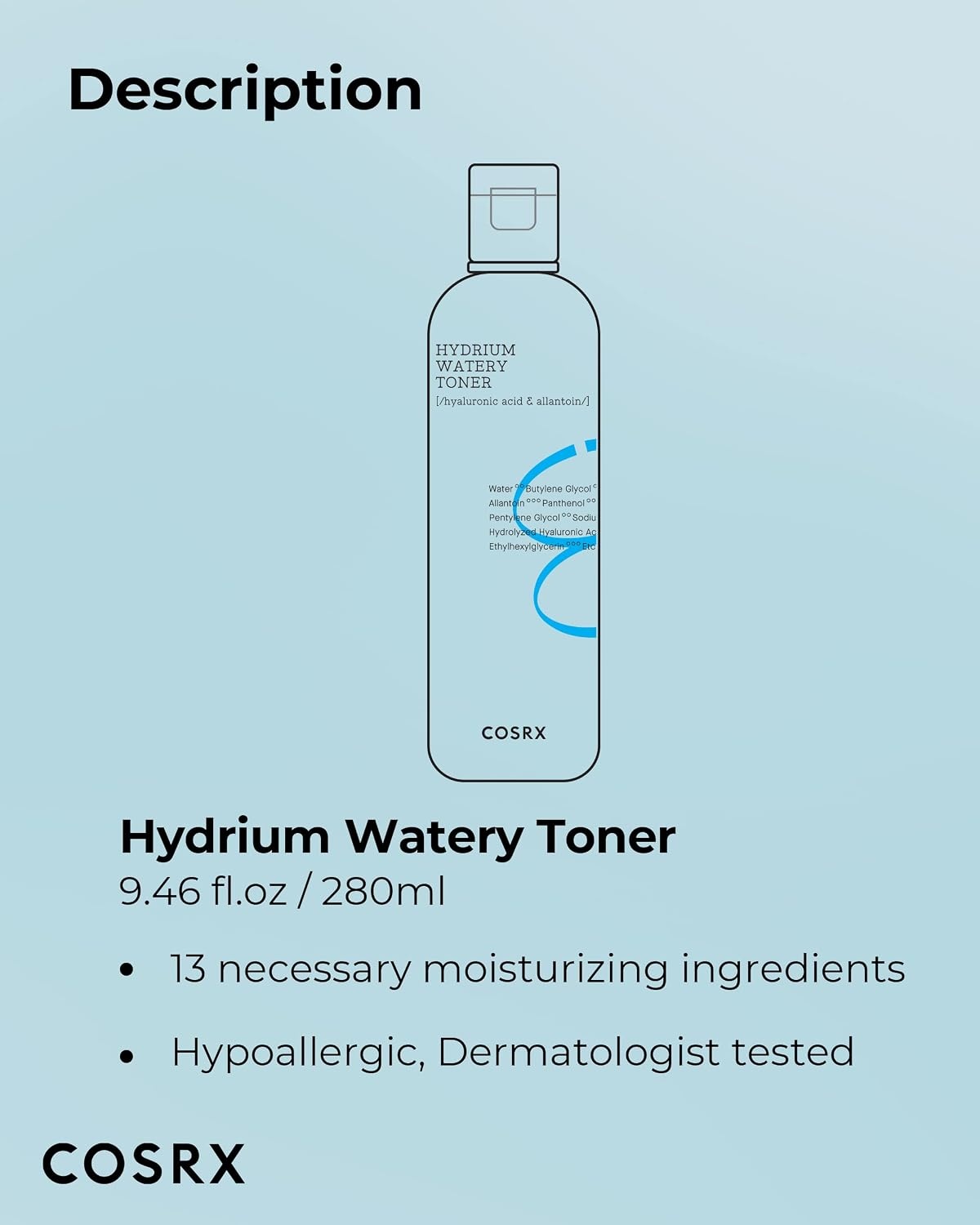 image:imageCOSRX 6 Hyaluronic Acids Hydrating Toner 507 floz Deep Moisture with Allantoin Panthenol Lightweight Watery Texture for Dry Dehydrated Skin Korean Skin Care507 Fl Oz Pack of 1
