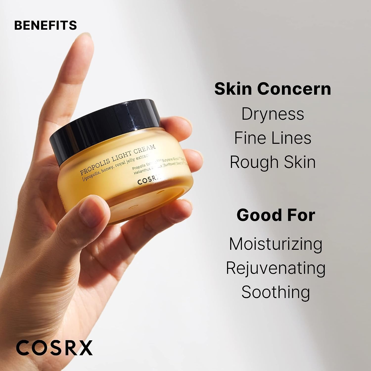 image:imageCOSRX 64 Propolis Honey Lightweight Cream Instant Golden Glow219 floz Hydrating Day Night Moisturizer Nourishing Care for Dull Dry Skin NonSticky Finish Korean Skin Care