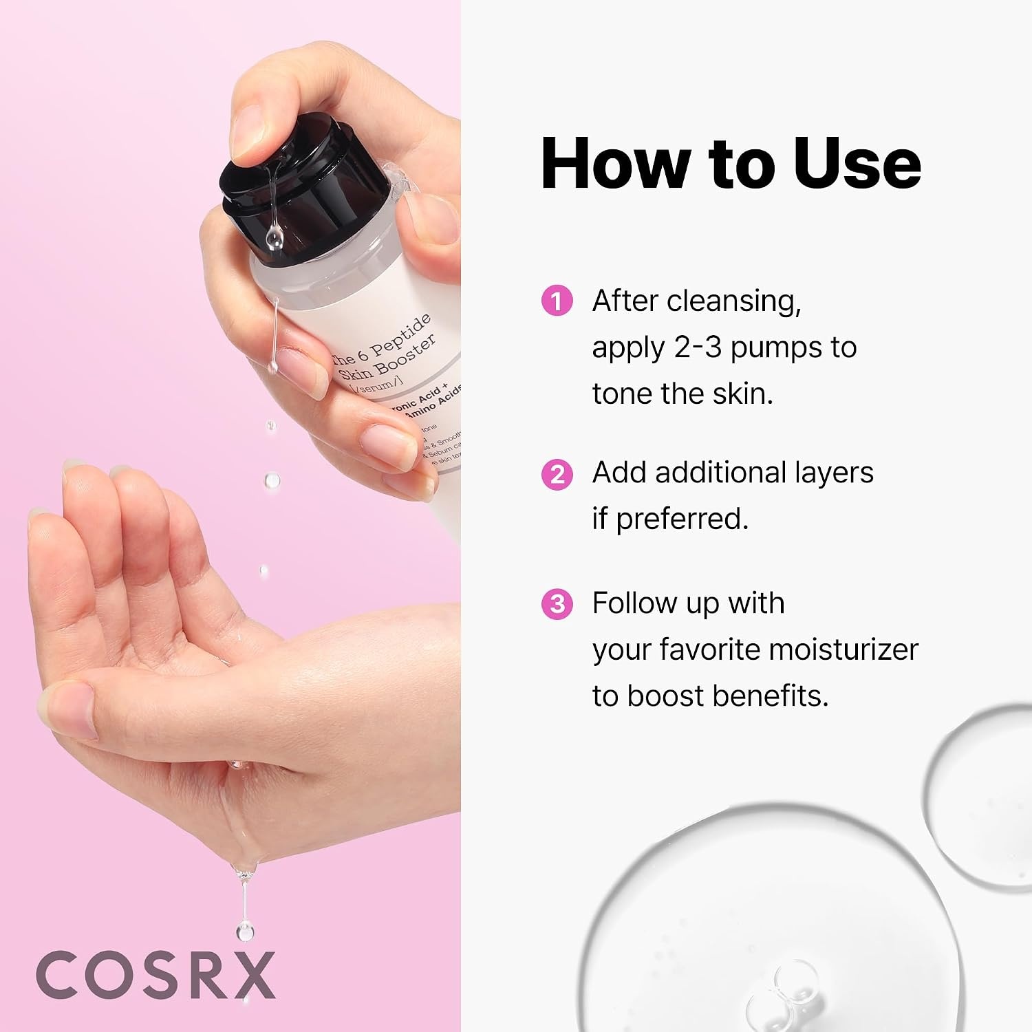 image:imageCOSRX 6X Peptide Collagen Skin Booster Toner Serum for Dull Skin 507 oz Preps Skin with Copper Peptides GHKCu for Uneven Skin Texture Skin Renewal Boosting Facial Essence Korean Skin Care6 Multi Peptide Complex 1 Pack