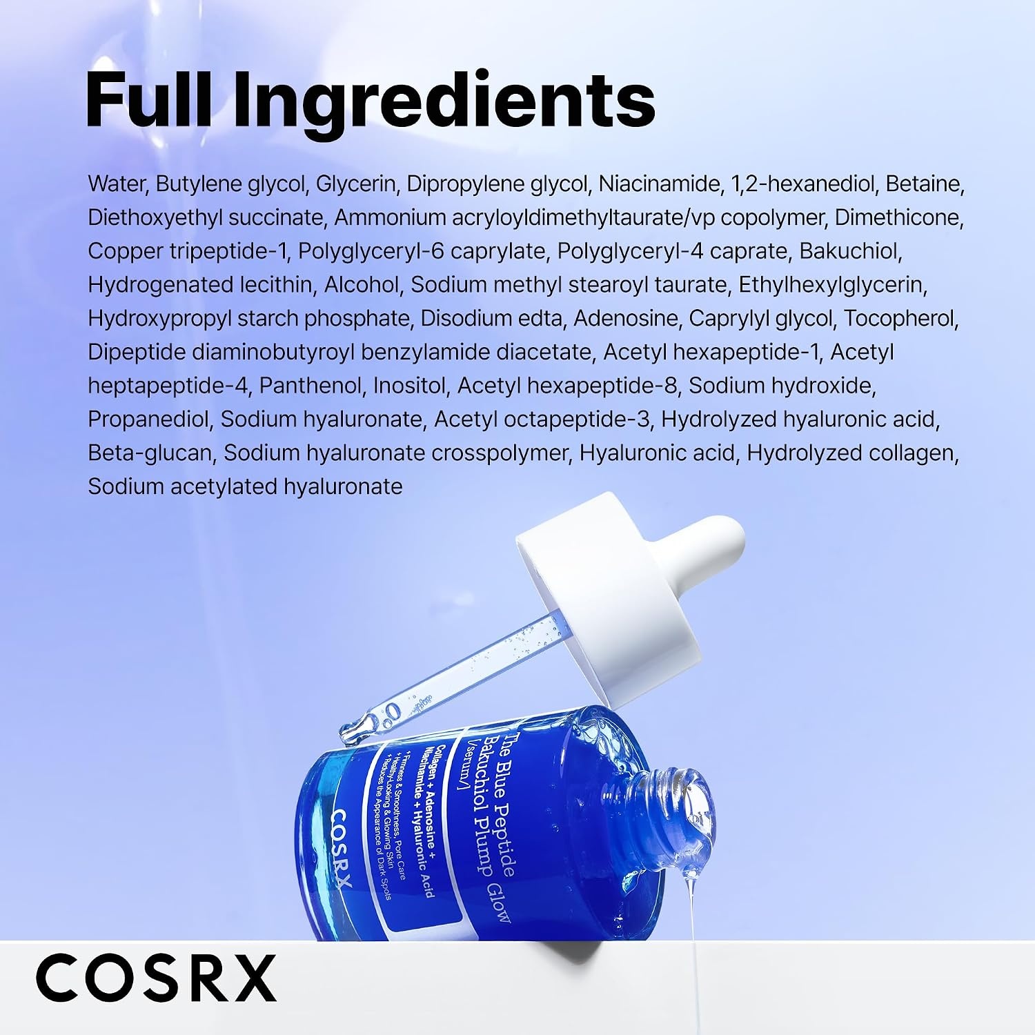 image:imageCOSRX 6X Peptide Collagen Skin Booster Toner Serum for Dull Skin 507 oz Preps Skin with Copper Peptides GHKCu for Uneven Skin Texture Skin Renewal Boosting Facial Essence Korean Skin CareCopper Peptide5 Multi Peptides