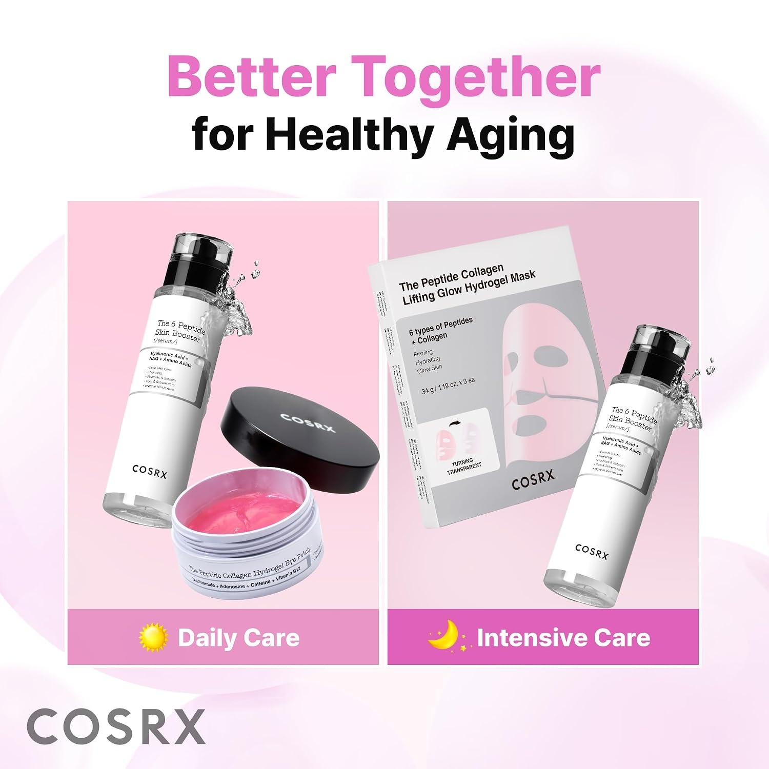 image:imageCOSRX 6X Peptide Collagen Skin Booster Toner Serum for Dull Skin 507 oz Preps Skin with Copper Peptides GHKCu for Uneven Skin Texture Skin Renewal Boosting Facial Essence Korean Skin Care6 Multi Peptide Complex 2 Pack of 507 floz Each