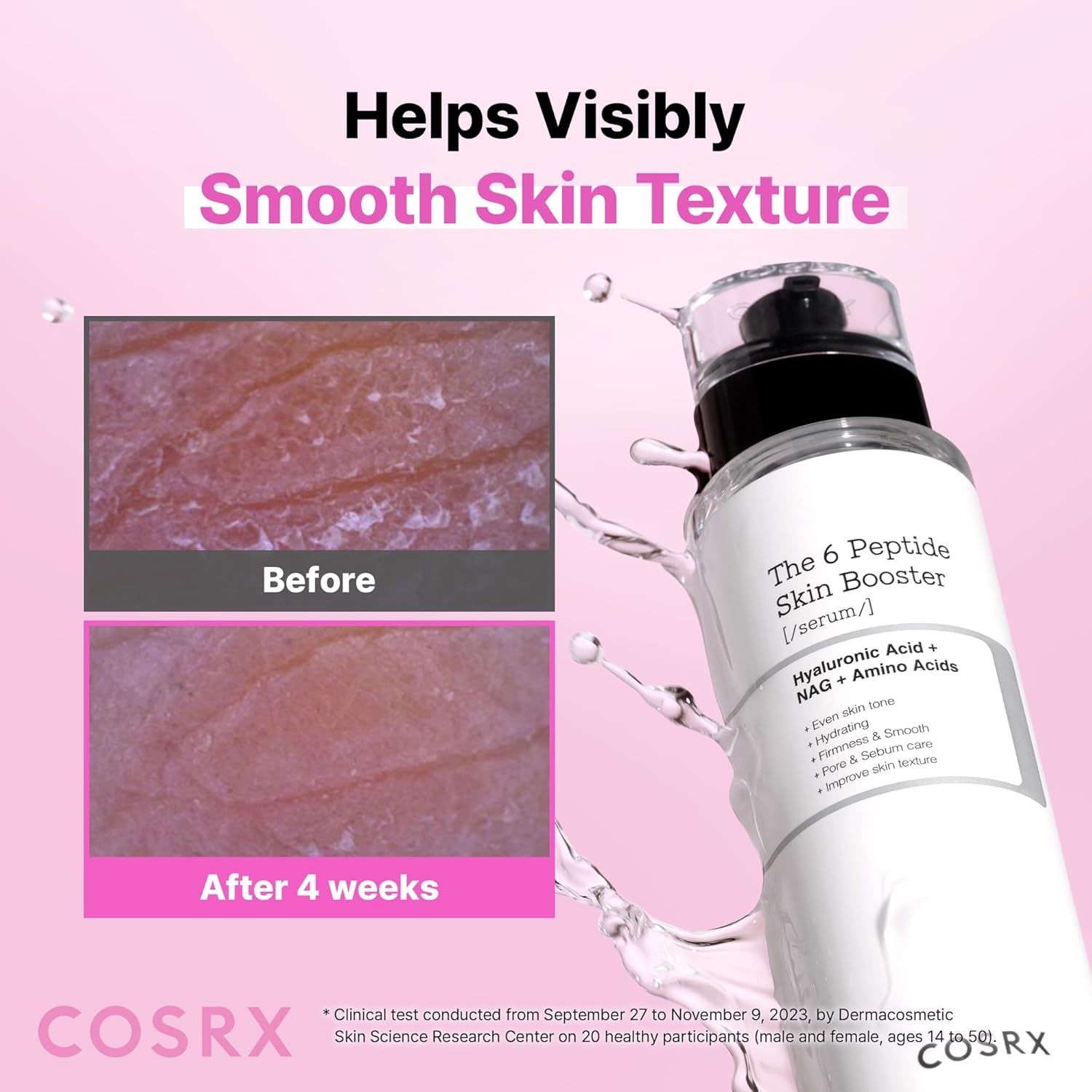 image:imageCOSRX 6X Peptide Collagen Skin Booster Toner Serum for Dull Skin 507 oz Preps Skin with Copper Peptides GHKCu for Uneven Skin Texture Skin Renewal Boosting Facial Essence Korean Skin Care6 Multi Peptide Complex 2 Pack of 507 floz Each