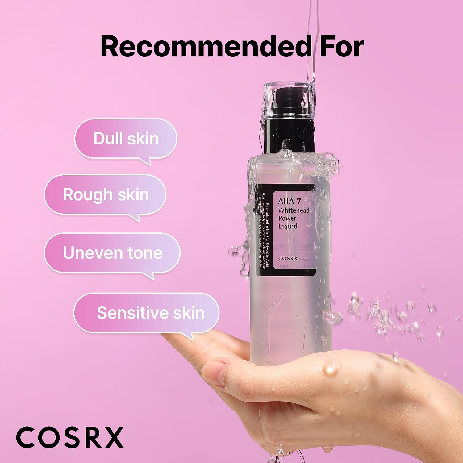 image:imageCOSRX 7 Glycolic Acid Whitehead Removing AHA Exfoliant 338 floz Resurfacing Care for Face Body Pore Minimizing Texture Smoothing Glow Boosting Korean Skin Care