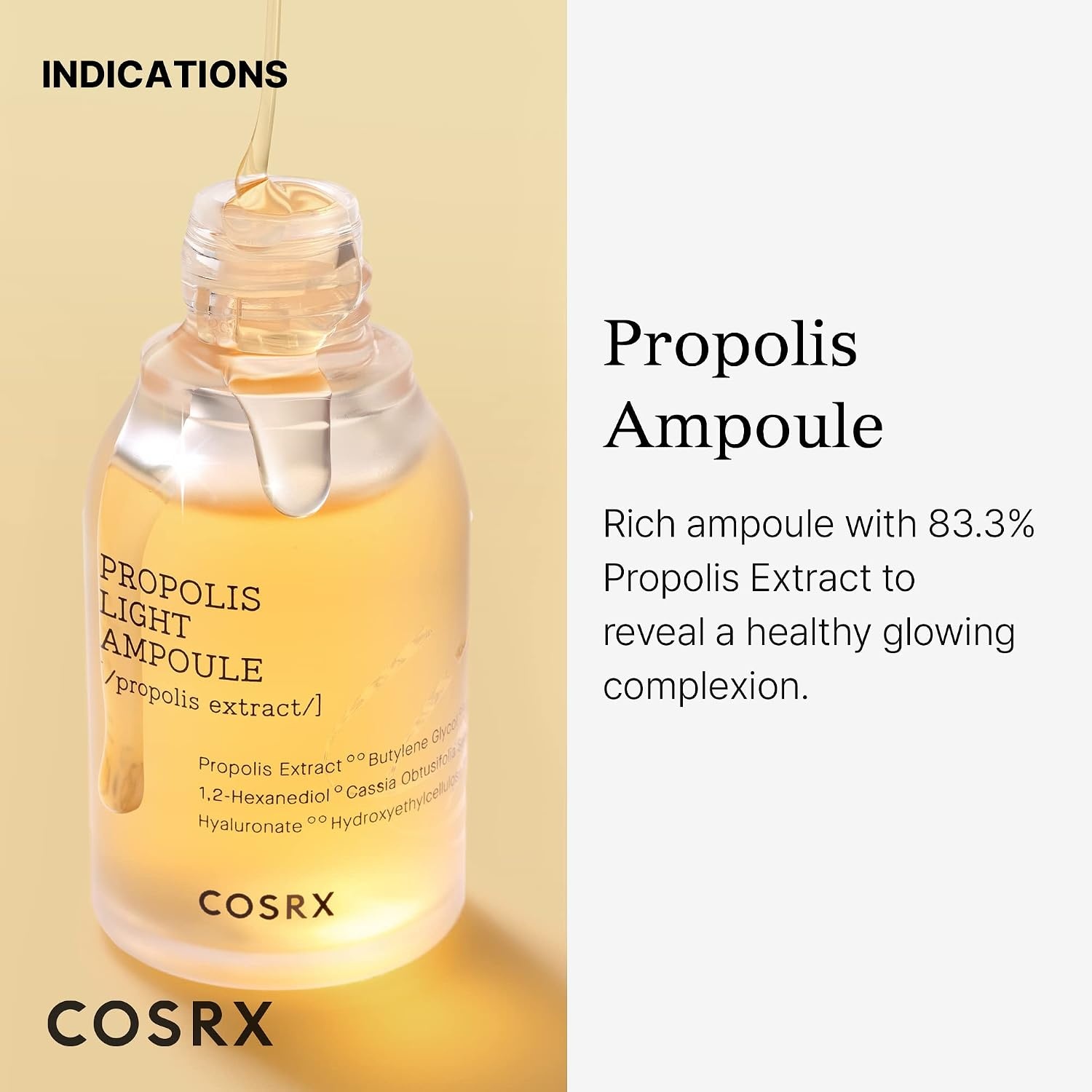image:imageCOSRX 73 Propolis Light Ampoule for Sensitive Skin Fine Lines 101floz Glow Boosting Hydrating Essence Uneven Skin Tone Texture Care Honey Nourishment Korean Skin Care