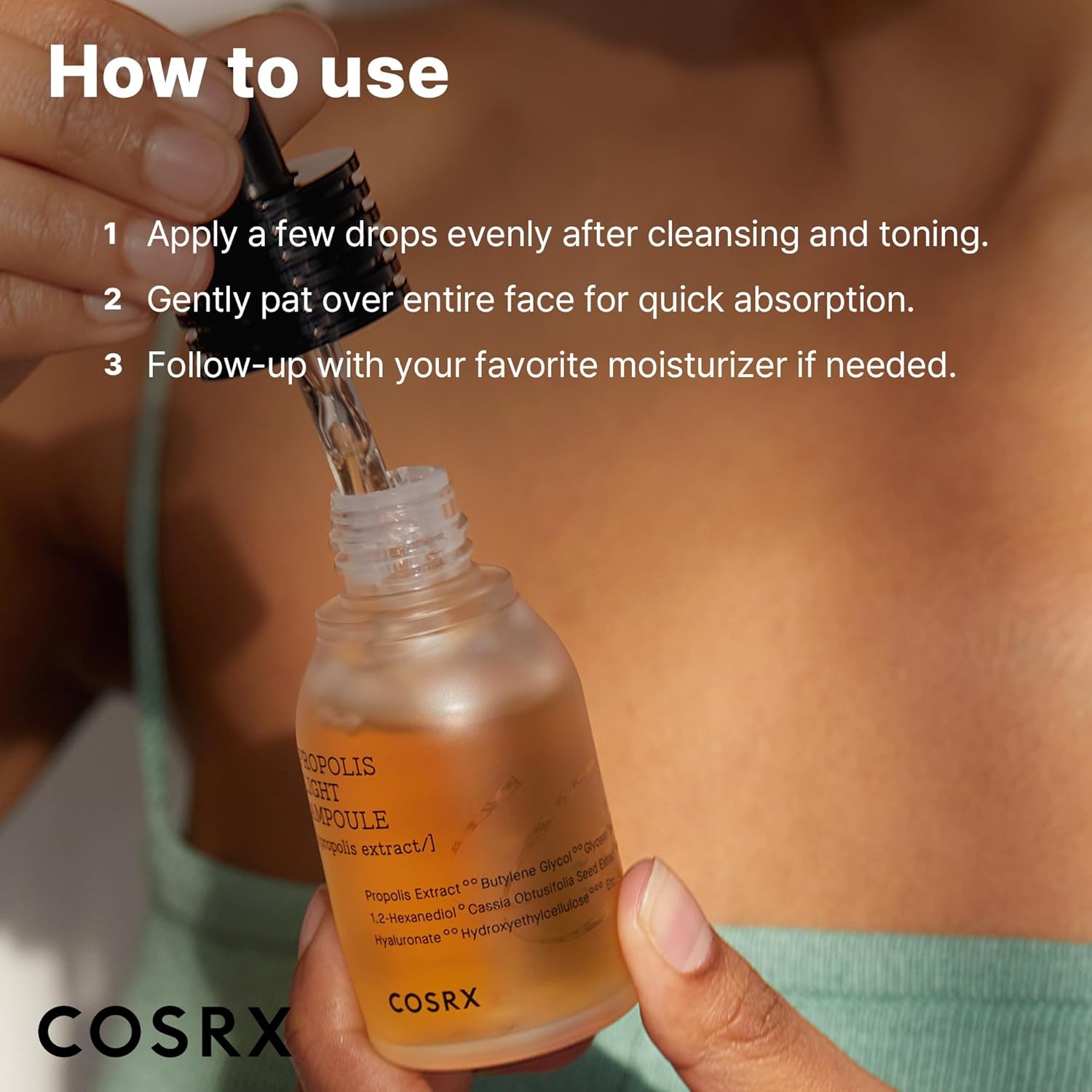 image:imageCOSRX 73 Propolis Light Ampoule for Sensitive Skin Fine Lines 101floz Glow Boosting Hydrating Essence Uneven Skin Tone Texture Care Honey Nourishment Korean Skin Care