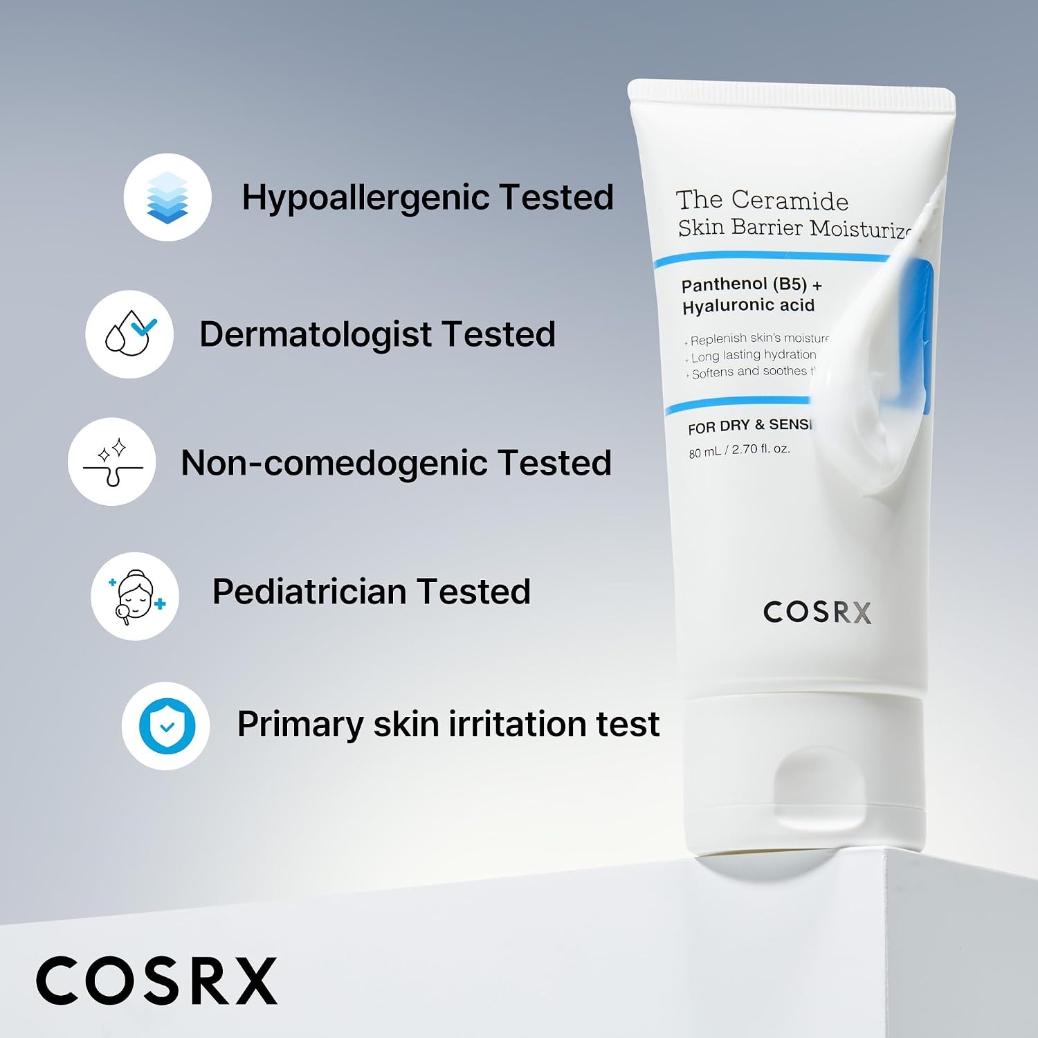 image:imageCOSRX 7X Ceramide Moisturizer for Face Barrier Repair Face Cream 27oz Family Face Moisturizer for Dry amp Sensitive Skin Korean Face Moisturizer Korean Skin CareWhite