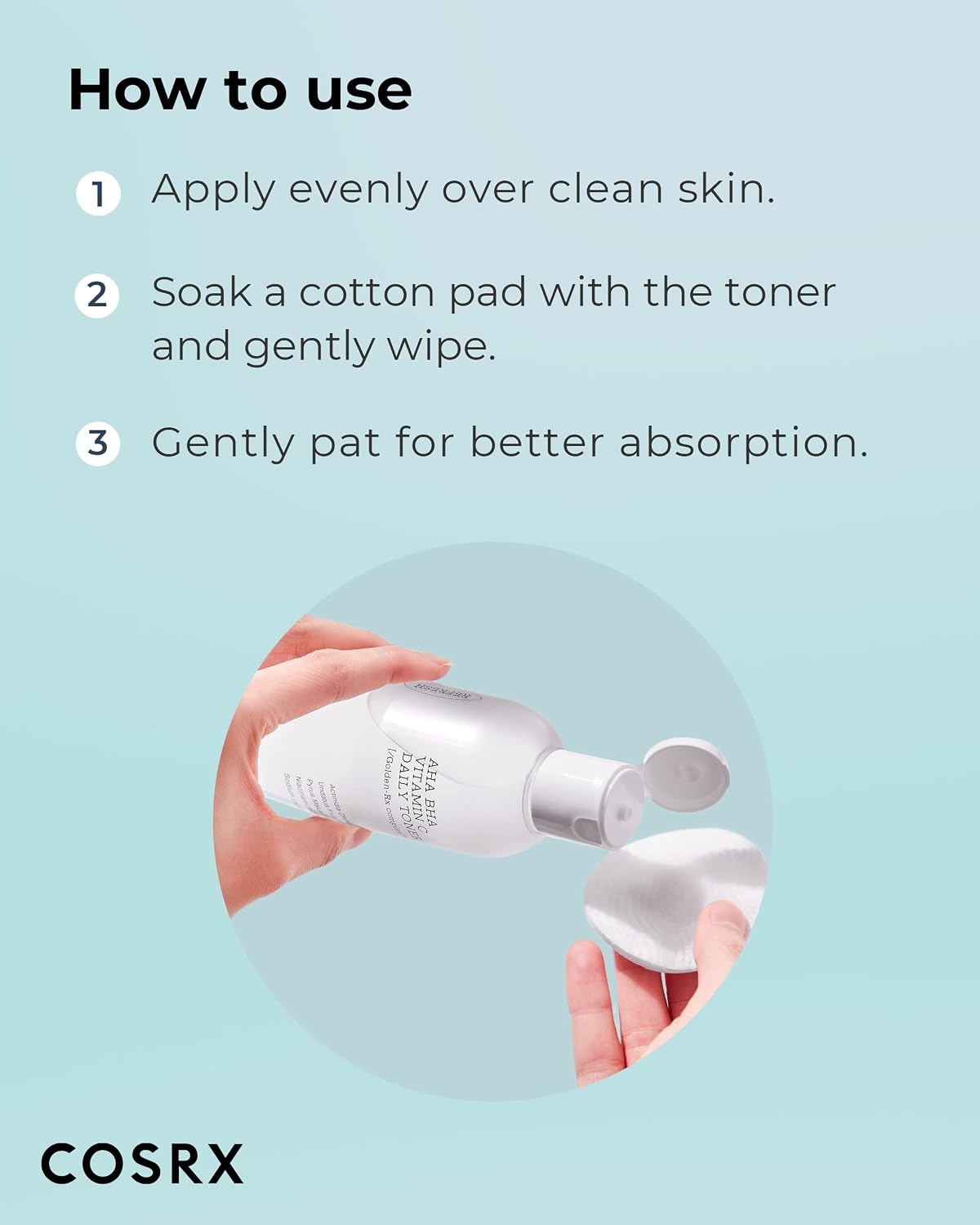 image:imageCOSRX ABC Daily Toner with AHA BHA Vitamin C Exfoliating 946 fl oz Day Night Care for Clean Radiant Skin Pore Texture Refining Refreshing Glow for Combination Oily Skin280ml 946 floz
