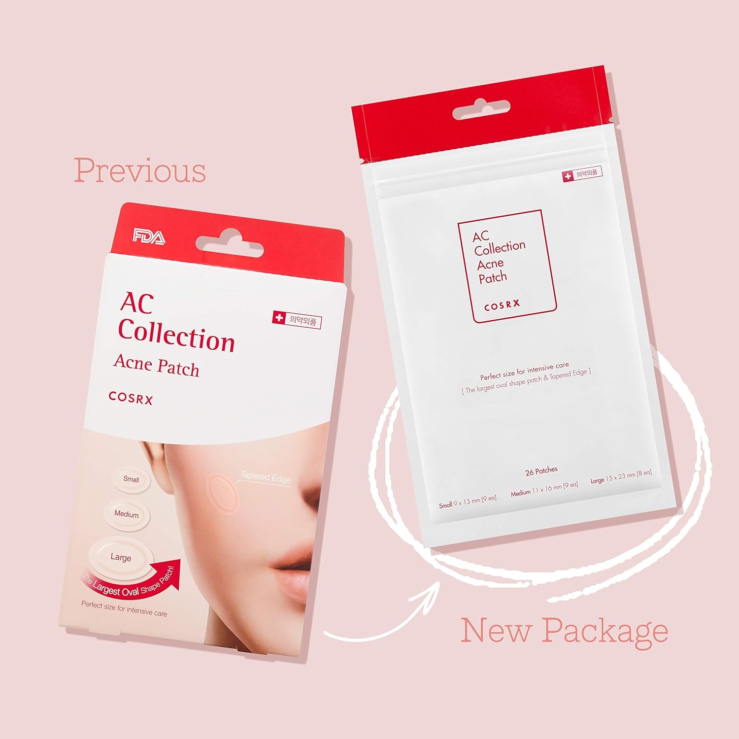 image:imageCOSRX AC Collection Acne Patch Centella Blemish Care 26 Count Spot Stickers with Centella Asiatica Extract Blemishes and Zits Cover for Face and Body