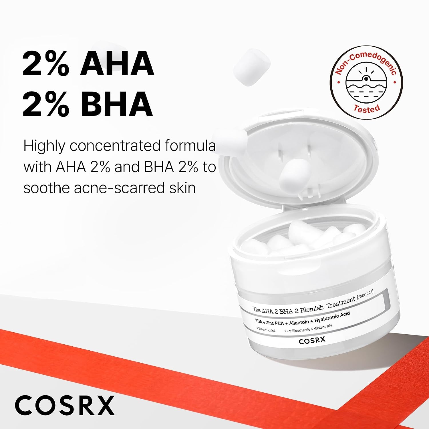 image:imageCOSRX AHA 2 BHA 2 Blemish Treatment Serum Quick amp Easy Spot Care 50g 30 Cotton Balls Spot Treatment Blackheads amp Whiteheads Sebum Control Paraben Free Phthalates Free Korean Skin Care