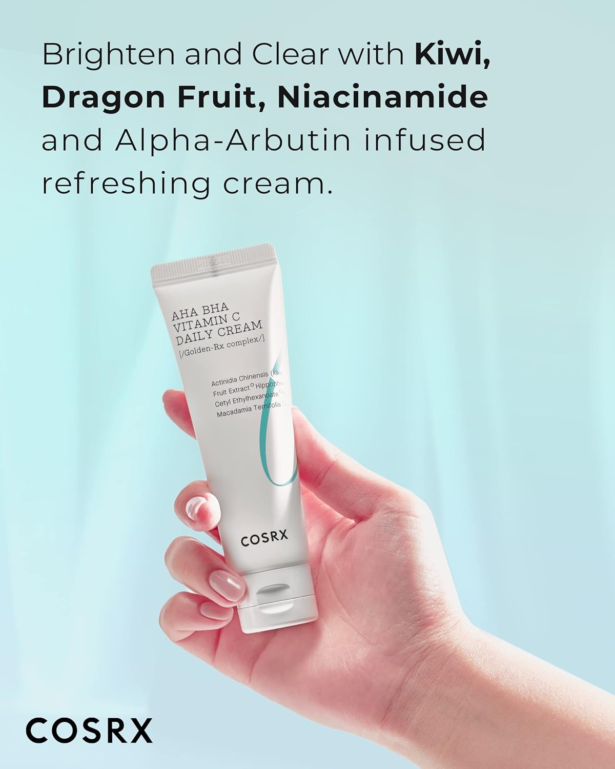 image:imageCOSRX AHA BHA Vitamin C Daily Face Cream Anti Aging Plumping 169 fl oz Brightening Hydrating Care with Fruit Extracts Skin Texture Tone Improvement Lightweight Finish Korean Skin Care