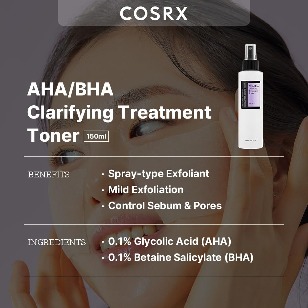 image:imageCOSRX AHABHA Treatment Toner for Whiteheads amp Clogged Pores 507 floz Facial Exfoliating Mist for Uneven Skin Texture Mild Daily Formula Glow Clarity Care Korean Skin Care