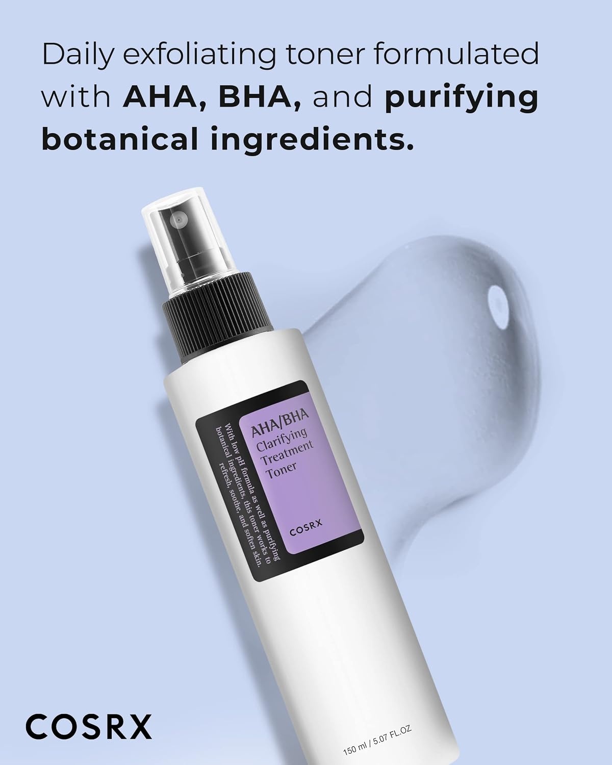 image:imageCOSRX AHABHA Treatment Toner for Whiteheads amp Clogged Pores 507 floz Facial Exfoliating Mist for Uneven Skin Texture Mild Daily Formula Glow Clarity Care Korean Skin Care