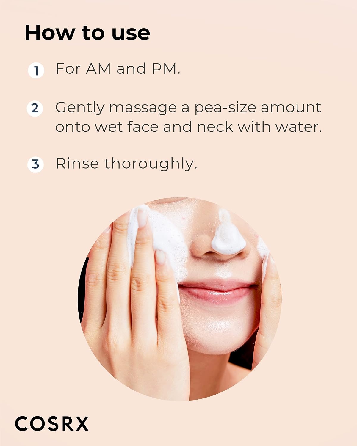 image:imageCOSRX Acne Calming Foam Cleanser with Salicylic Acid 507 floz Daily BHA Face Wash for BreakoutProne Oily Skin Gentle Sebum Pore Care Paraben Free Korean Skin Care