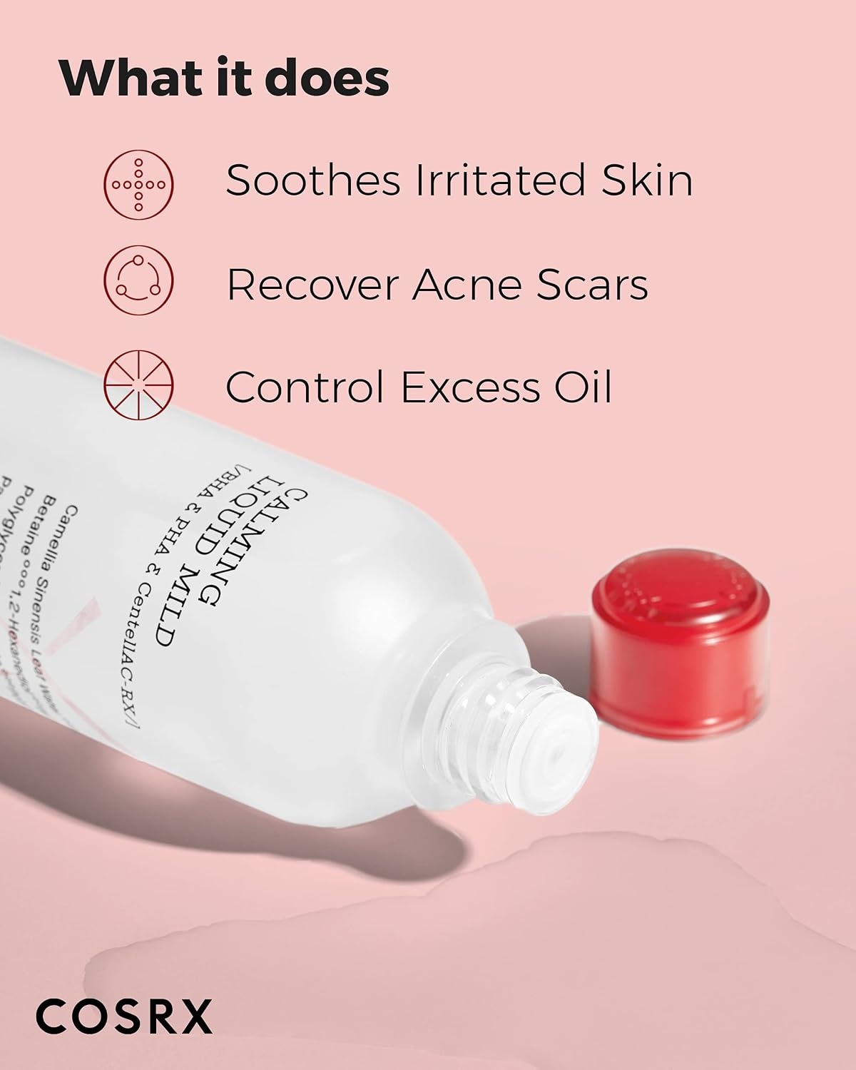 image:imageCOSRX Acne Calming Mild Toner AlcoholFree PHA Toner 422 floz Gentle Daily Care for BreakoutProne Sensitive Skin Soothing Clarifying Low Irritation Korean Skin CareMild Toner