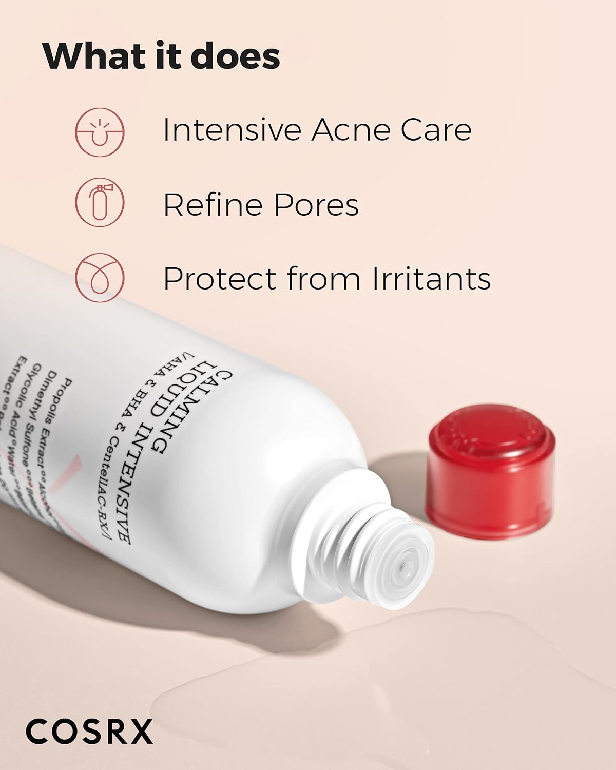 image:imageCOSRX Acne Calming Mild Toner AlcoholFree PHA Toner 422 floz Gentle Daily Care for BreakoutProne Sensitive Skin Soothing Clarifying Low Irritation Korean Skin CareIntensive Toner
