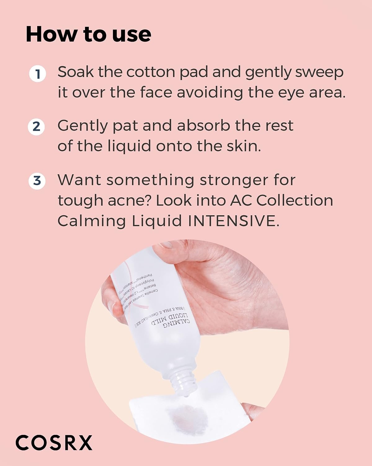 image:imageCOSRX Acne Calming Mild Toner AlcoholFree PHA Toner 422 floz Gentle Daily Care for BreakoutProne Sensitive Skin Soothing Clarifying Low Irritation Korean Skin CareMild Toner