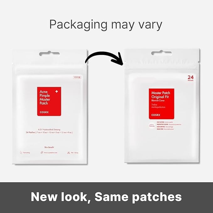 image:imageCOSRX Acne Pimple Patches Absorbing Hydrocolloid Spot 3 Size 72 Count Pimple Stickers for Blemishes and Zits Cover Absorbs Zits amp Blemish Spot Stickers for Face and Body Korean Skin Care48 Count Pack of 2