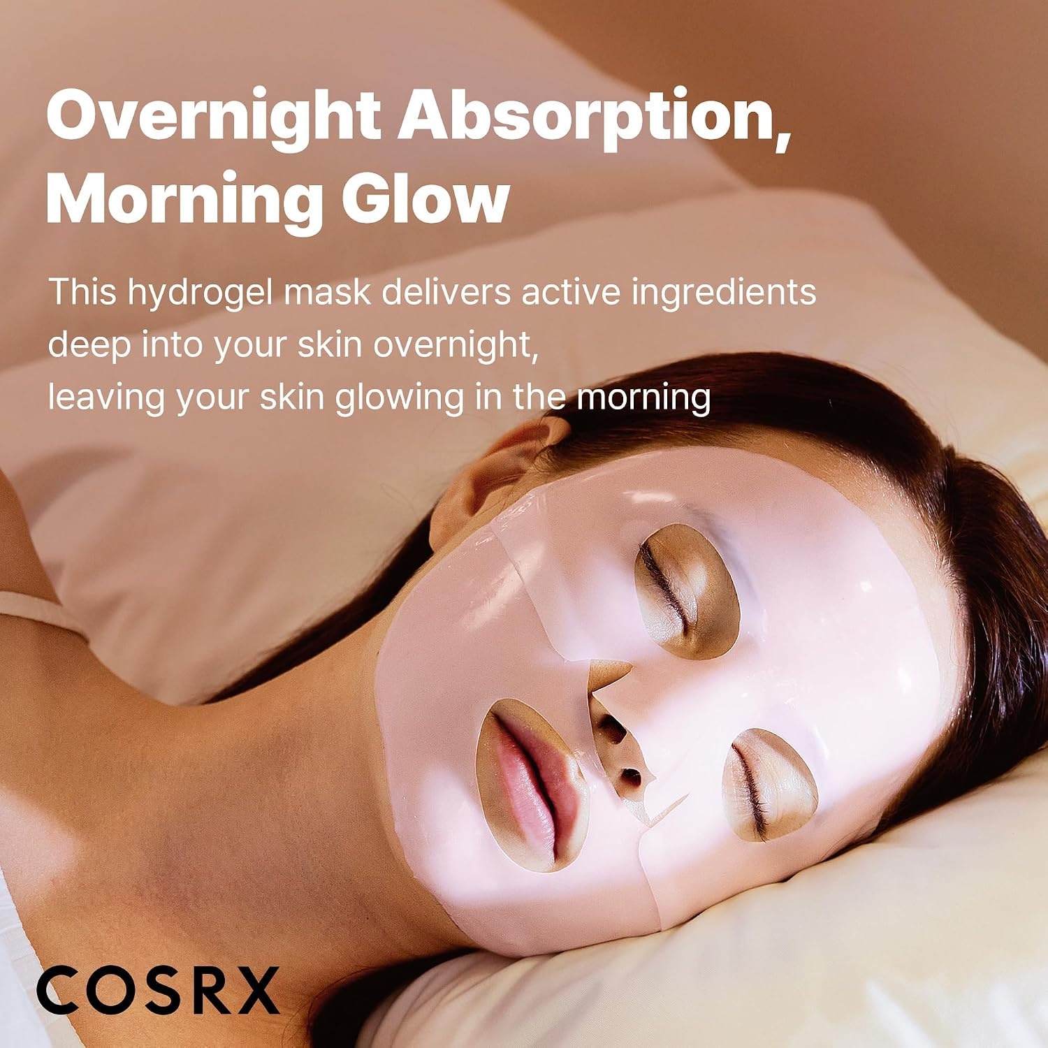 image:imageCOSRX Advanced Snail Mucin Glass Glow Hydrogel Face Masks Skincare 3 EA Collagen Face Mask Travel Essentials amp Self Care Gifts for Women Overnight Face Mask Korean Skin Care6 Peptides