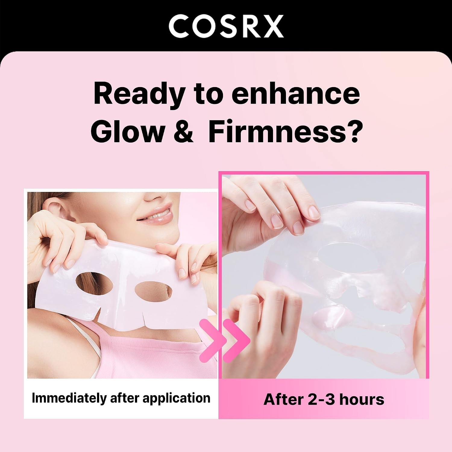 image:imageCOSRX Advanced Snail Mucin Glass Glow Hydrogel Face Masks Skincare 3 EA Collagen Face Mask Travel Essentials amp Self Care Gifts for Women Overnight Face Mask Korean Skin Care6 Peptides