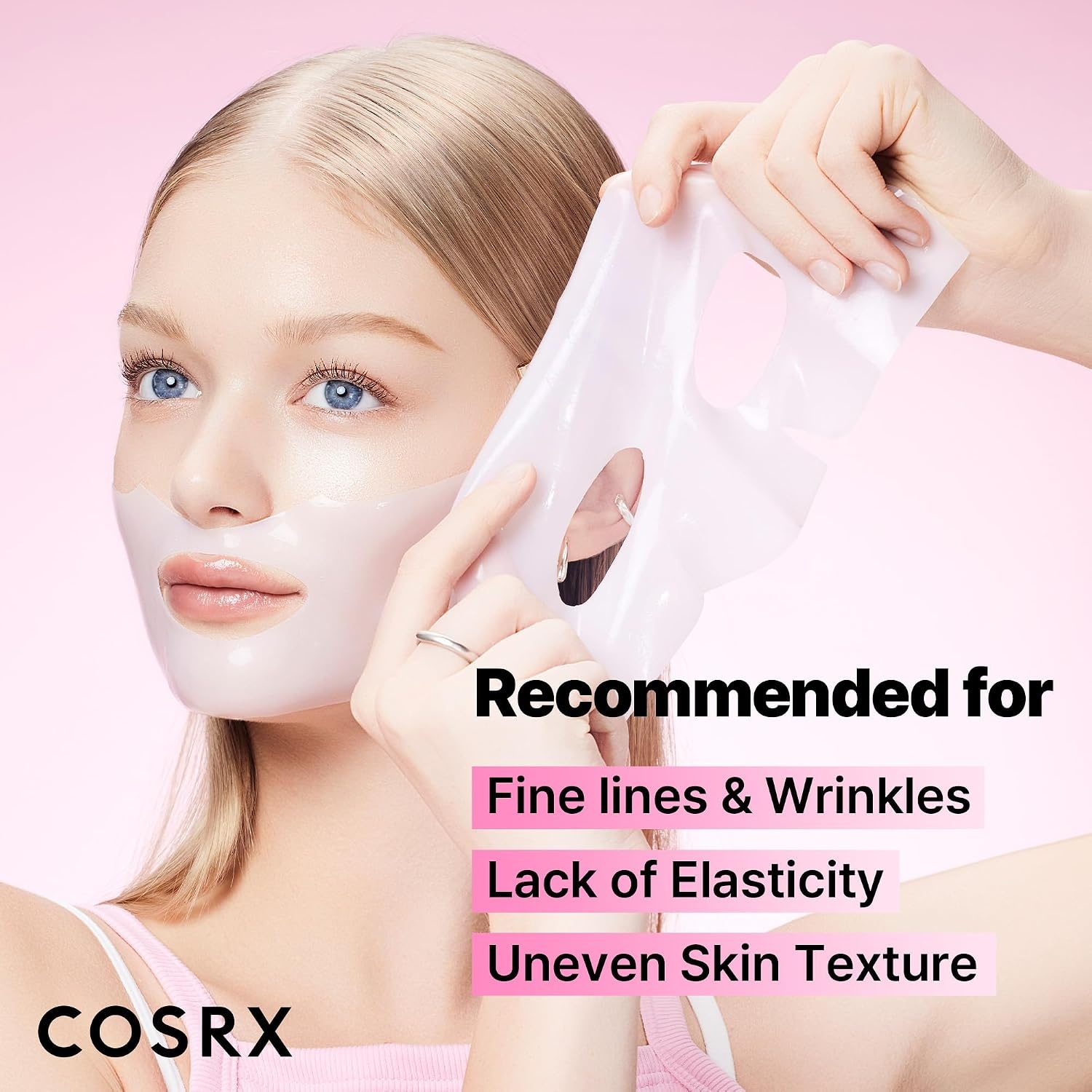 image:imageCOSRX Advanced Snail Mucin Glass Glow Hydrogel Face Masks Skincare 3 EA Collagen Face Mask Travel Essentials amp Self Care Gifts for Women Overnight Face Mask Korean Skin Care6 Peptides