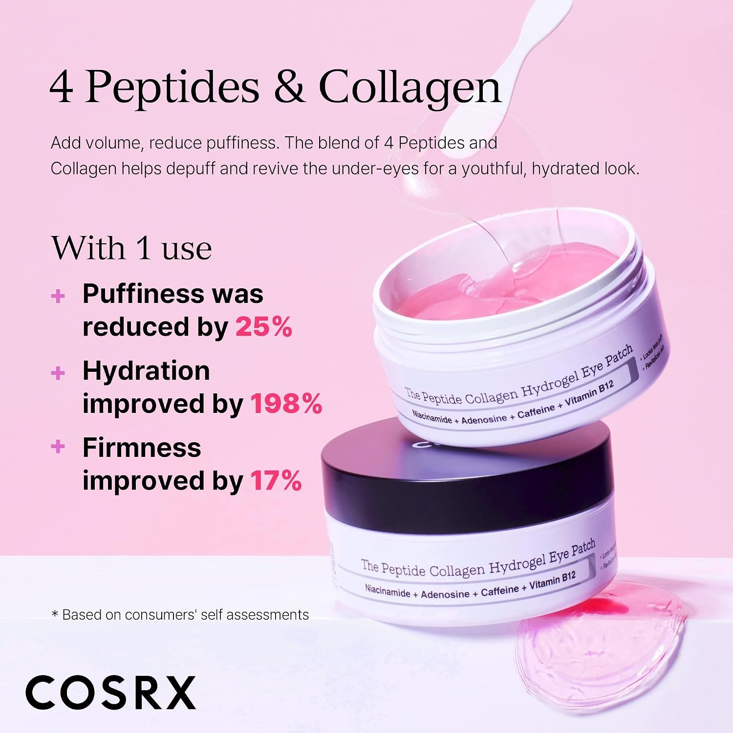 image:imageCOSRX Advanced Snail Mucin Hydrogel Eye Patch Peptide Collagen Hydrogel Eye Patch Korean Skin Care