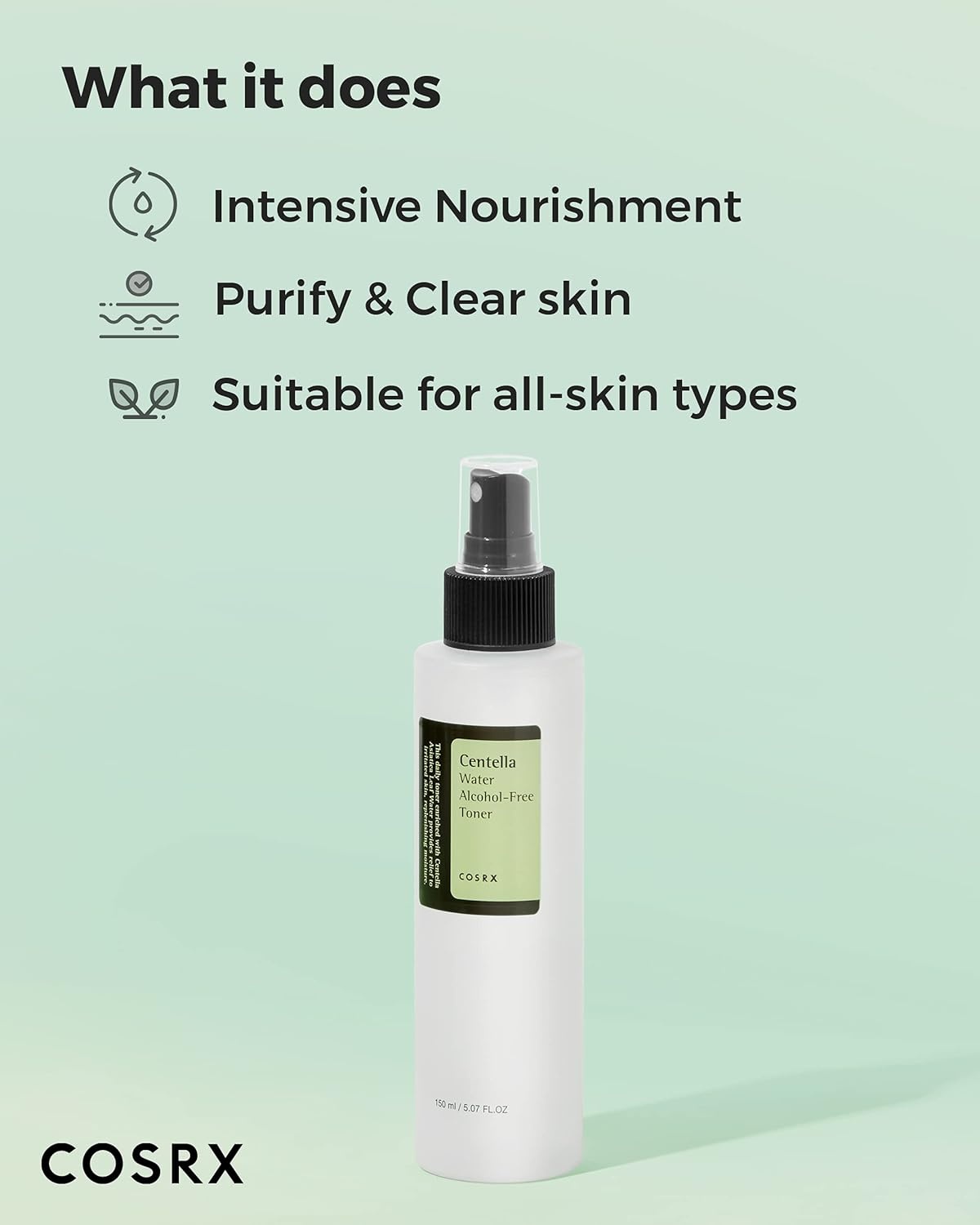 image:imageCOSRX AlcoholFree CICA Toner Centella Soothing Spray Toner 507 fl oz Hydrating Mist for Redness Irritated Skin Daily Calming Care for Sensitive Skin Paraben Free Korean Skin Care