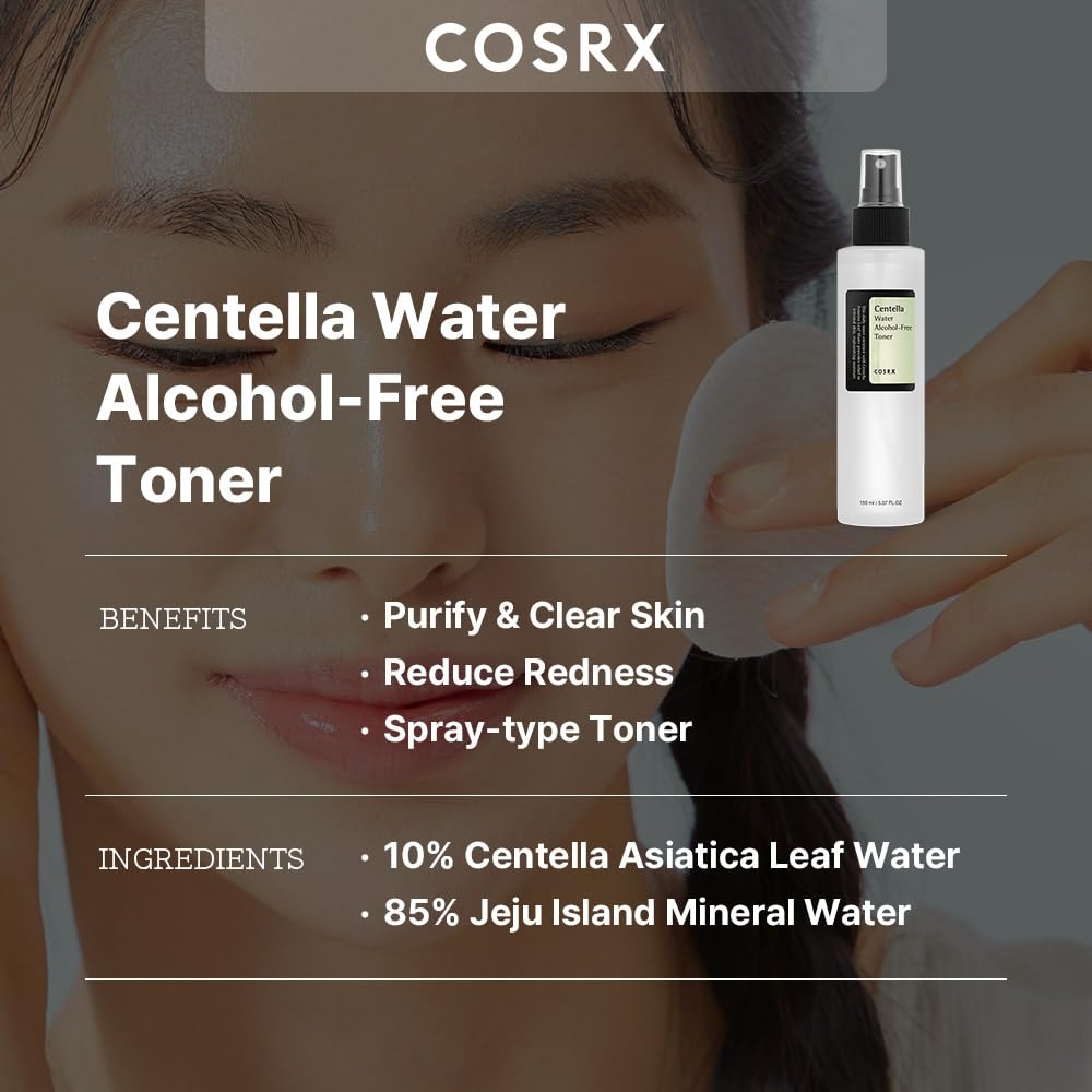 image:imageCOSRX AlcoholFree CICA Toner Centella Soothing Spray Toner 507 fl oz Hydrating Mist for Redness Irritated Skin Daily Calming Care for Sensitive Skin Paraben Free Korean Skin Care