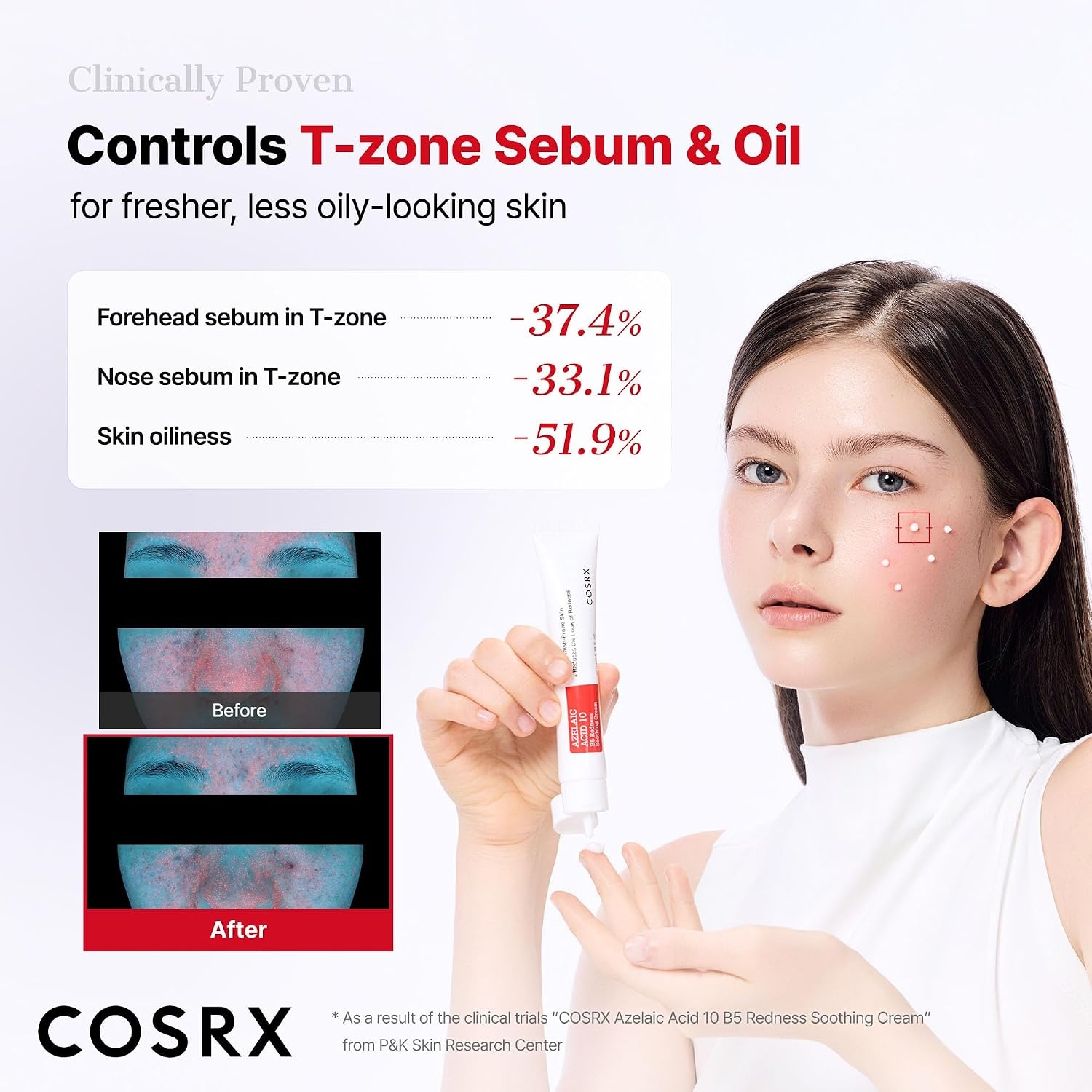 image:imageCOSRX Azelaic Acid 10 B5 Redness Soothing Cream Gel 101 fl oz Facial Cream for Redness amp Blemish Care Lightweight amp Hydrating with Centella amp Hyaluronic Acid Korean Skincare