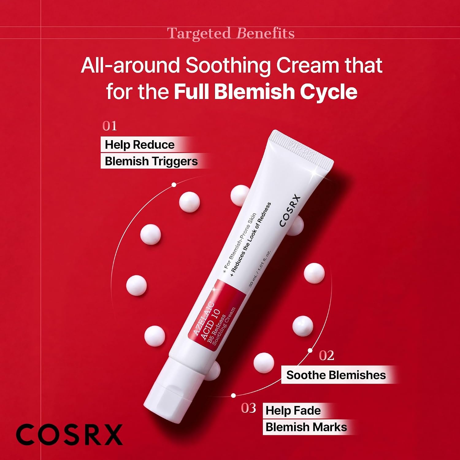 image:imageCOSRX Azelaic Acid 10 B5 Redness Soothing Cream Gel 101 fl oz Facial Cream for Redness amp Blemish Care Lightweight amp Hydrating with Centella amp Hyaluronic Acid Korean Skincare