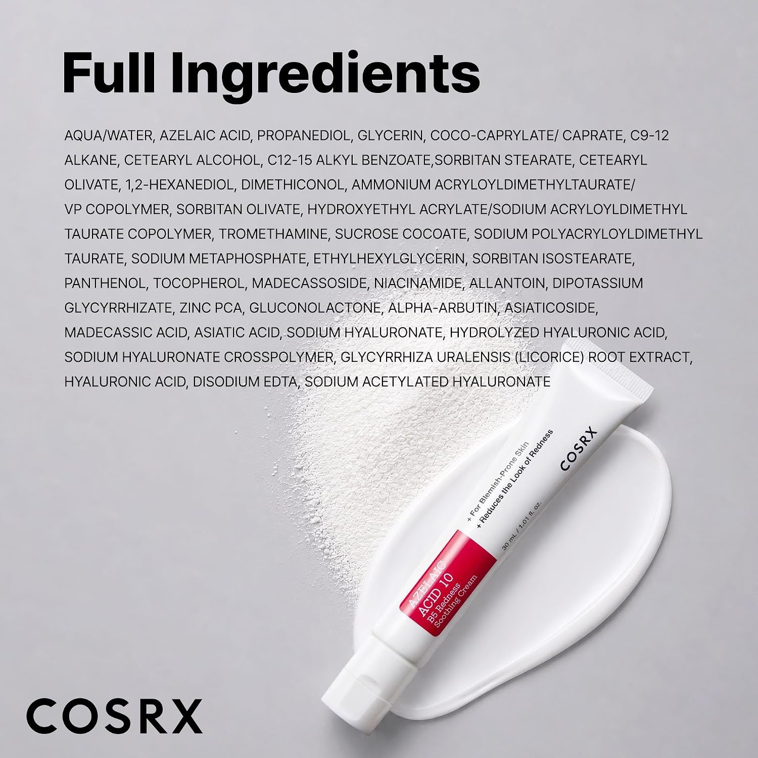 image:imageCOSRX Azelaic Acid 10 B5 Redness Soothing Cream Gel 101 fl oz Facial Cream for Redness amp Blemish Care Lightweight amp Hydrating with Centella amp Hyaluronic Acid Korean Skincare