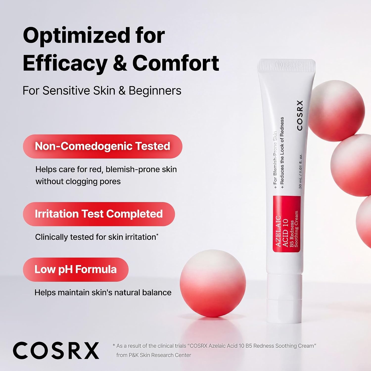 image:imageCOSRX Azelaic Acid 10 B5 Redness Soothing Cream Gel 101 fl oz Facial Cream for Redness amp Blemish Care Lightweight amp Hydrating with Centella amp Hyaluronic Acid Korean Skincare