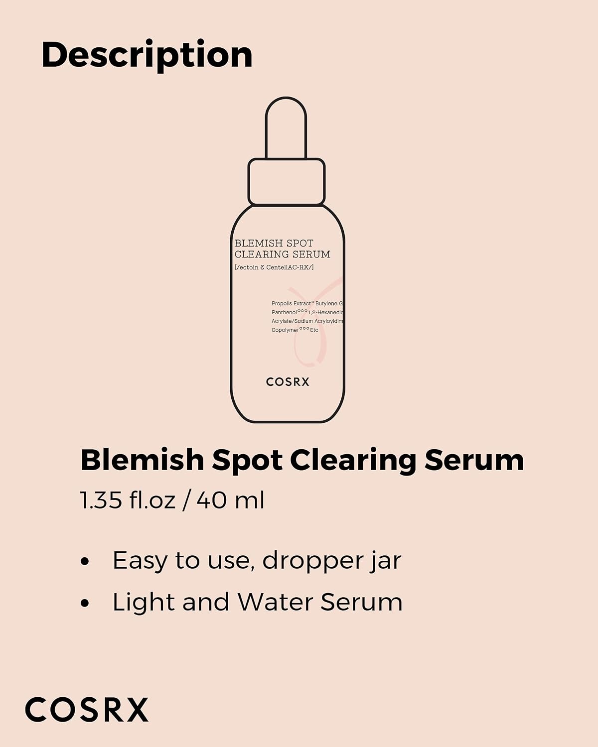 image:imageCOSRX Blemish Spot Treatment Niacinamide EGF Serum 135 floz Centella Calming Care for AcneProne Skin PostBreakout Mark Tone Care Lightweight Cruelty Free Korean Skin Care