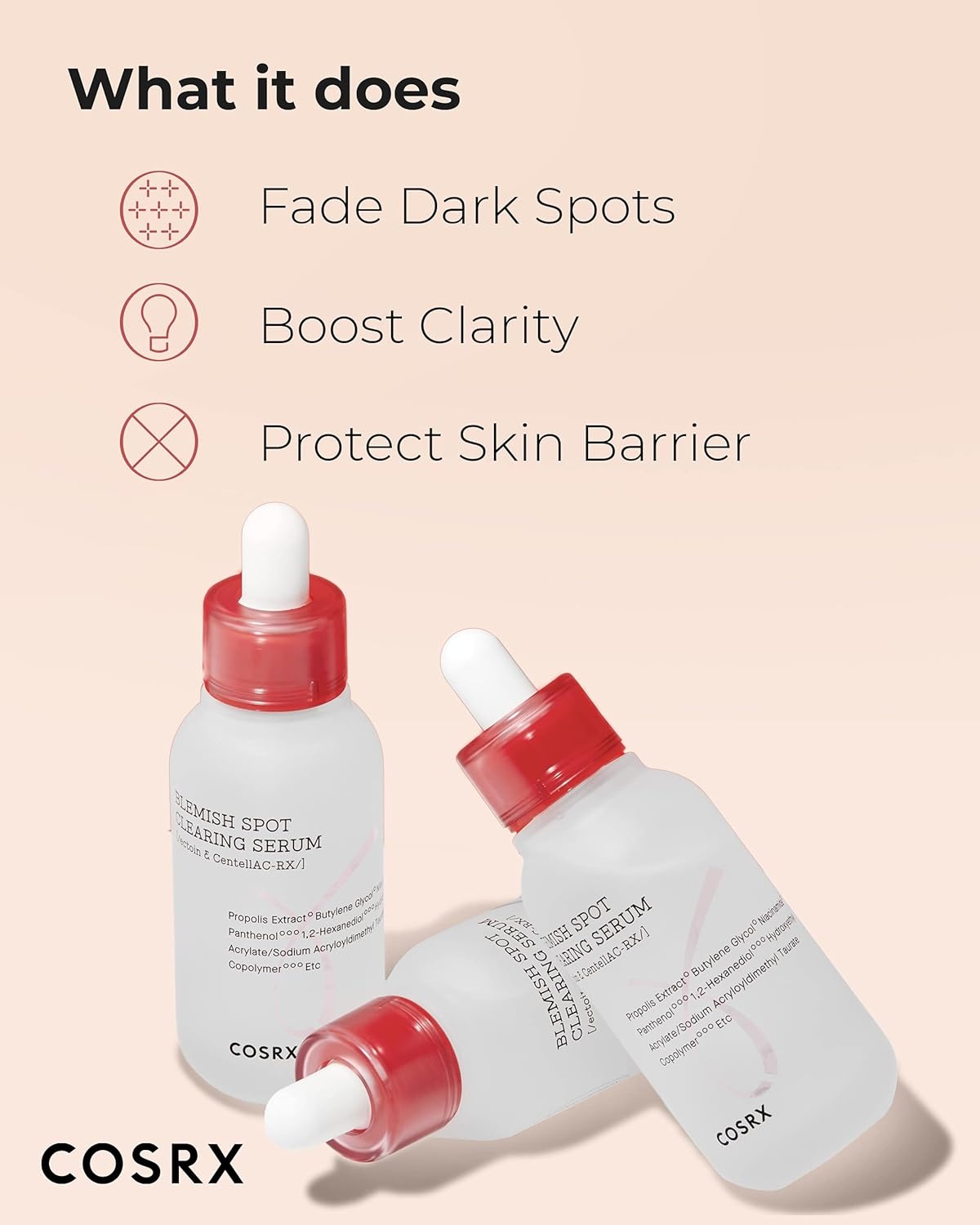 image:imageCOSRX Blemish Spot Treatment Niacinamide EGF Serum 135 floz Centella Calming Care for AcneProne Skin PostBreakout Mark Tone Care Lightweight Cruelty Free Korean Skin Care
