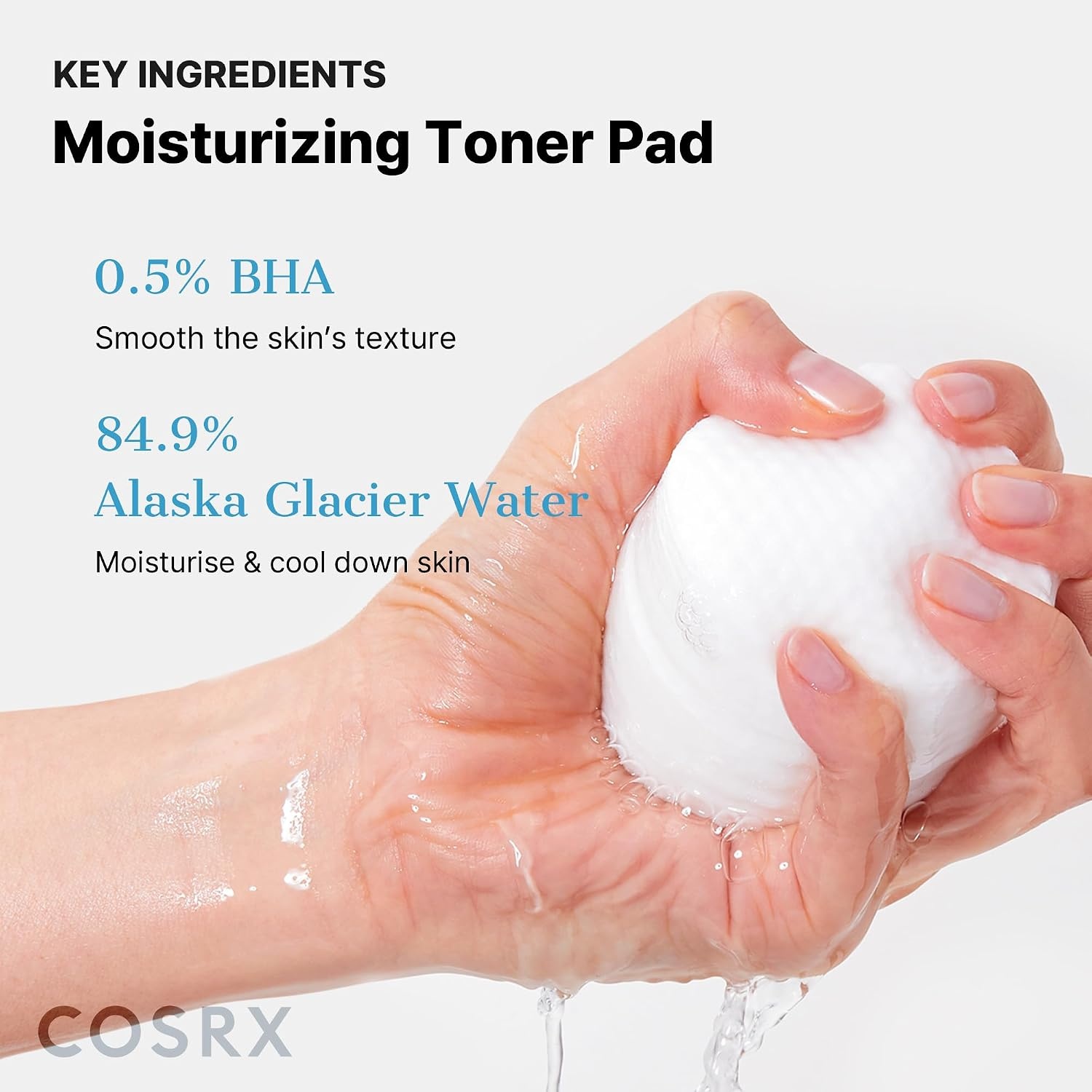 image:imageCOSRX Green Calming Pads 70 Sheets Exfoliating Pads for Sensitive amp Irritated Skin Soothingm Hydrating Refreshing Korean Skin CareAlaska glacier water Moisture Pads