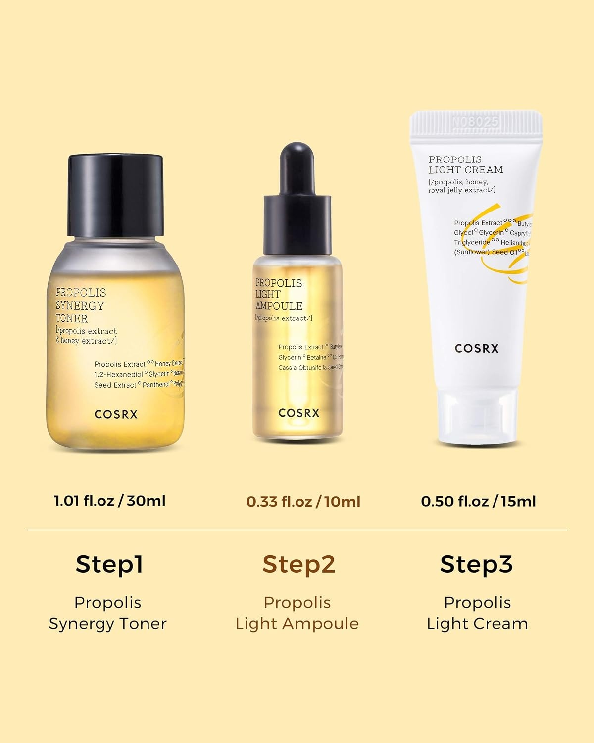 image:imageCOSRX Honey Glow Kit Propolis Toner Serum amp Cream Travel Size Set Korean Skin Care Gift Set Deep Moisture Nourishment for Dull Dry Skin Glass Skin Routine TSAFriendly Minis