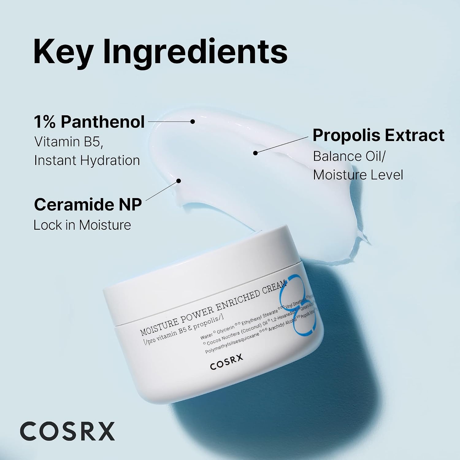 image:imageCOSRX Hyaluronic Acid Moisturizer with Vitamin B5 amp Panthenol 169 floz Long Lasting Day Night Hydration for Dry Sensitive Skin Propolis Ceramide Barrier Care Korean Skin Care
