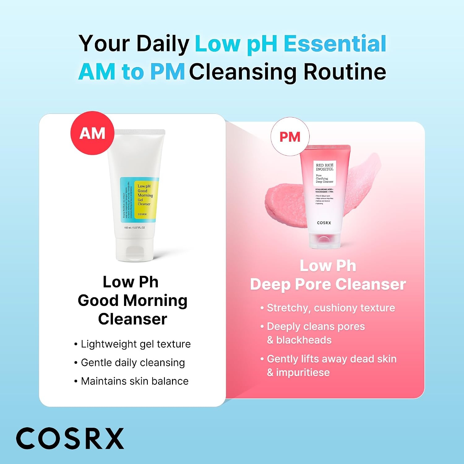 image:imageCOSRX Low pH Good Morning Gel Cleanser BHA Face amp Body Wash 1352 fl oz Daily Mild Formula for Sensitive Skin pH Balancing Tea Tree Oil Gentle Sebum Pore Care Korean Skin CareGood Morning Gel Cleanser