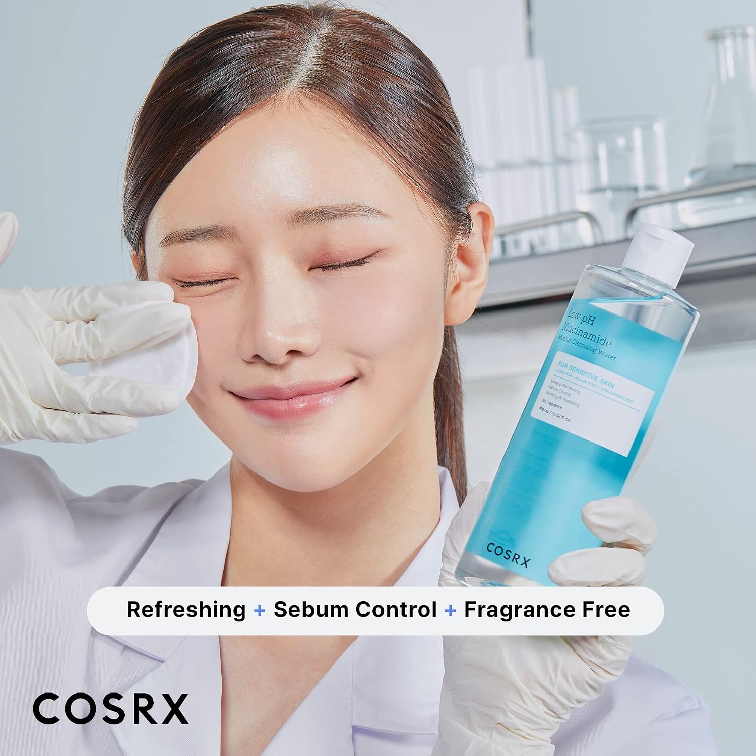 image:imageCOSRX Low pH Niacinamide Cleansing Water for Sensitive Skin 338 floz Micellar Makeup Remover Daily Mild Facial Wash Sebum Control Pore Care NoRinse Formula Korean Skin Care1352 Fl Oz Pack of 1