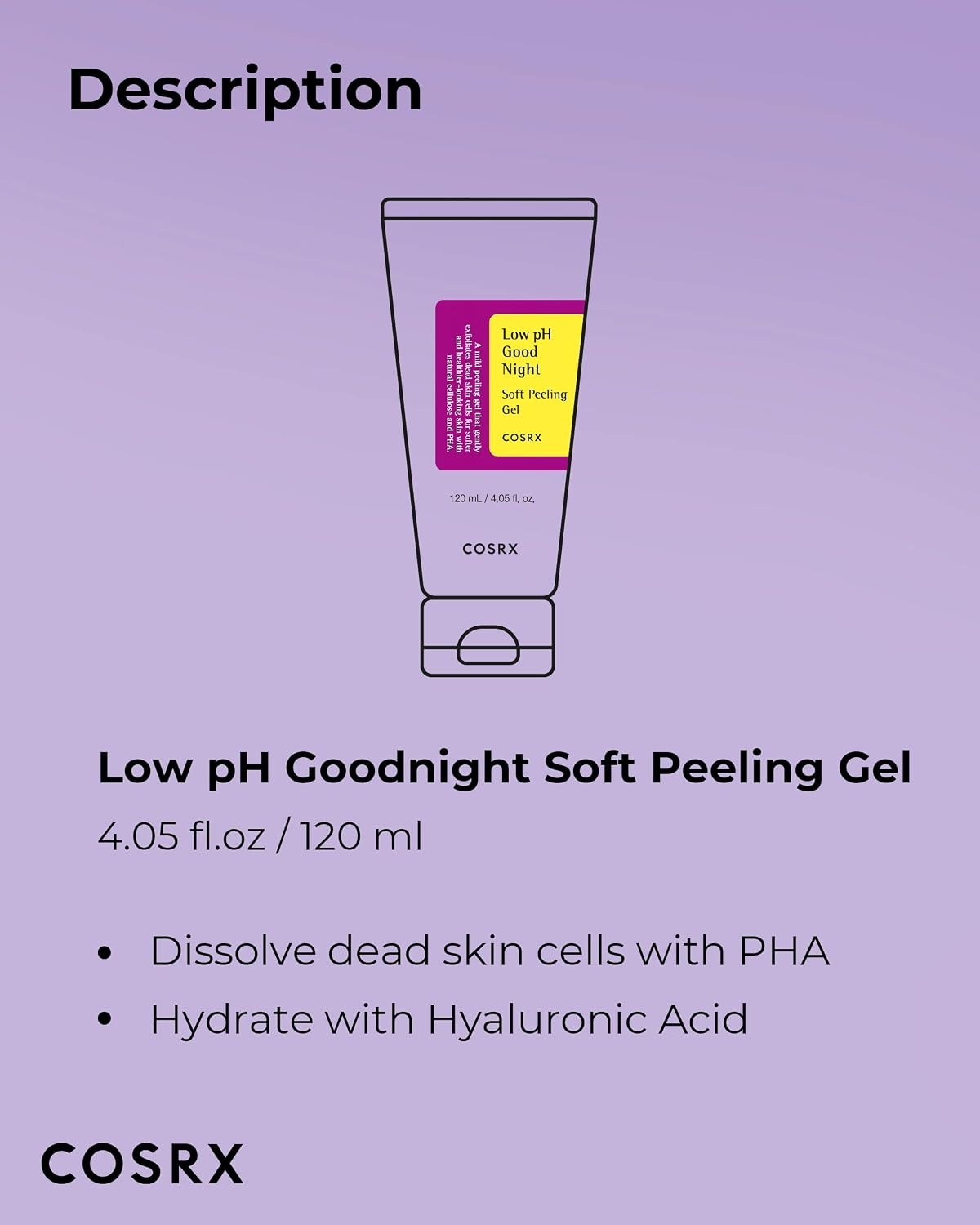 image:imageCOSRX Low pH Soft Peeling Gel Korean Gentle Face Scrub 405 fl oz Mildly Exfoliating PHA For Sensitive Skin with Natural Cellulose Cleansing Korean Skin Care
