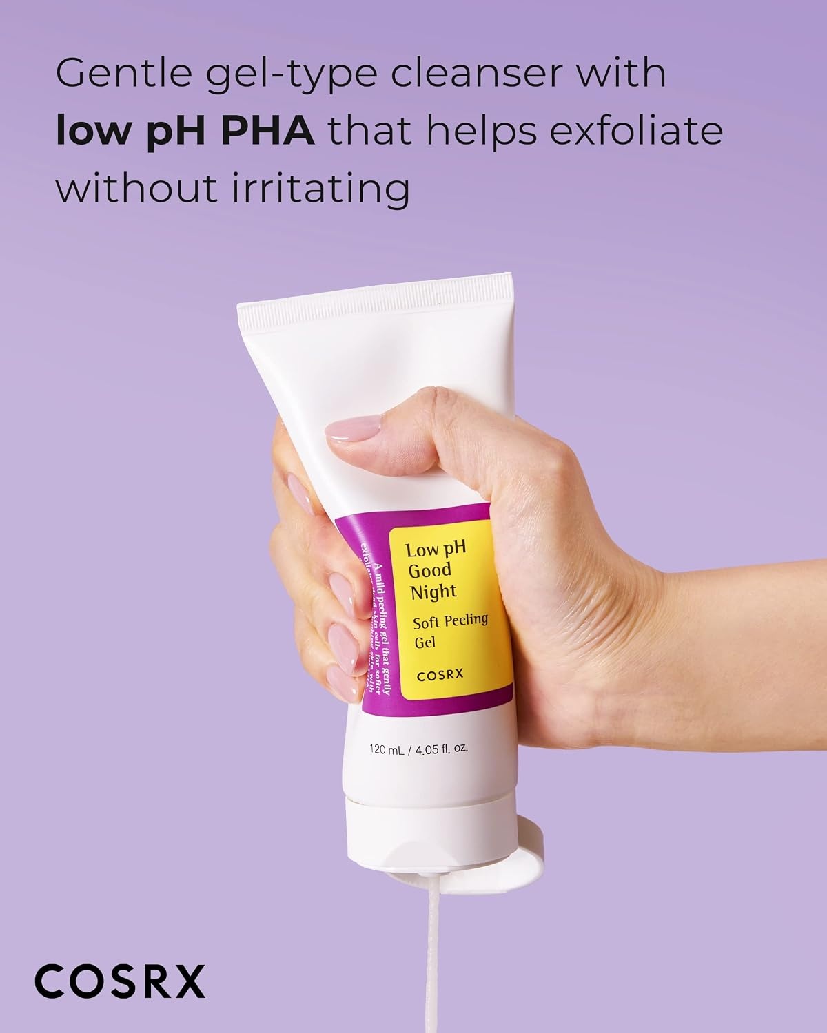 image:imageCOSRX Low pH Soft Peeling Gel Korean Gentle Face Scrub 405 fl oz Mildly Exfoliating PHA For Sensitive Skin with Natural Cellulose Cleansing Korean Skin Care