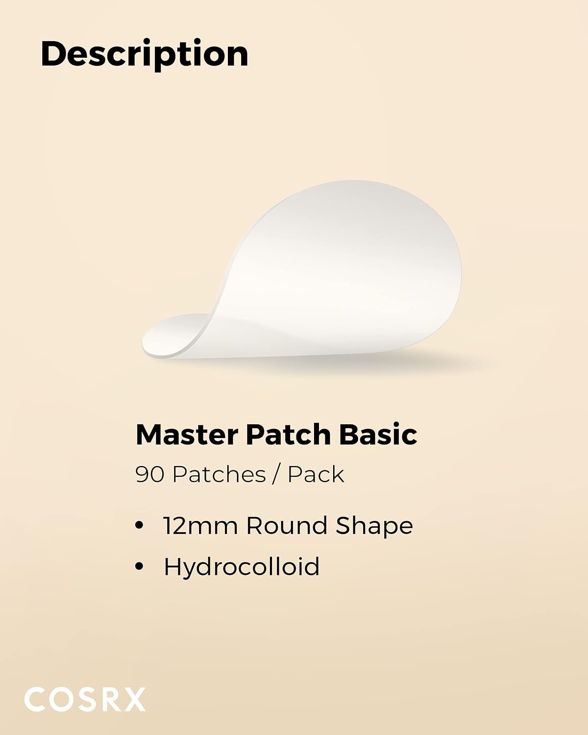 image:imageCOSRX Master Patch Basic Value Pack Absorbing Hydrocolloid 90 Counts Overnight Acne Patch Hydrocolloid Blemish Spot Sticker for Face Strong adhesion amp Thicker Spot Cover 1 Sizes90 Count Pack of 1