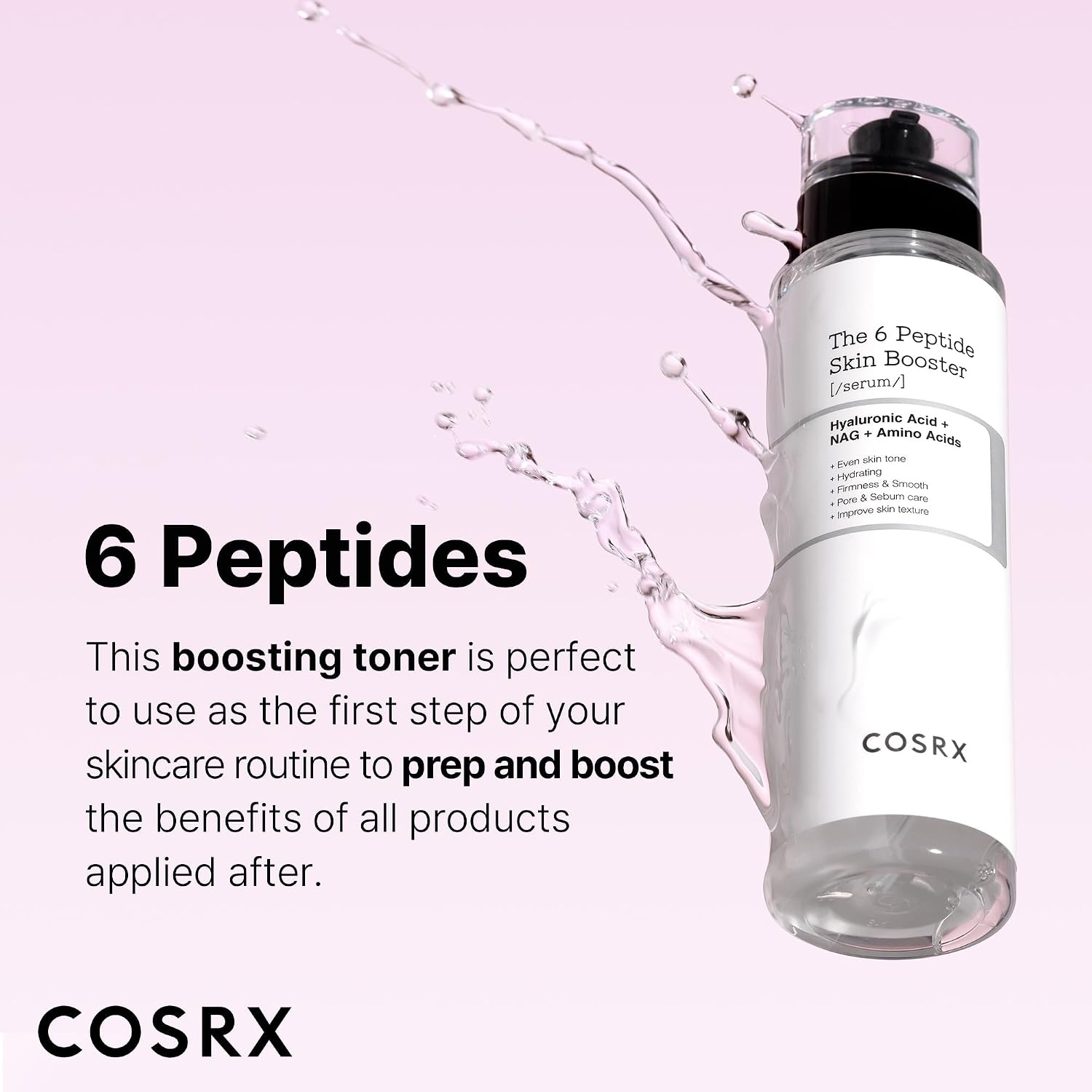 image:imageCOSRX Moisture Booster Snail Mucin 92 Moisturizer 6X Peptide Collagen Booster Toner Serum