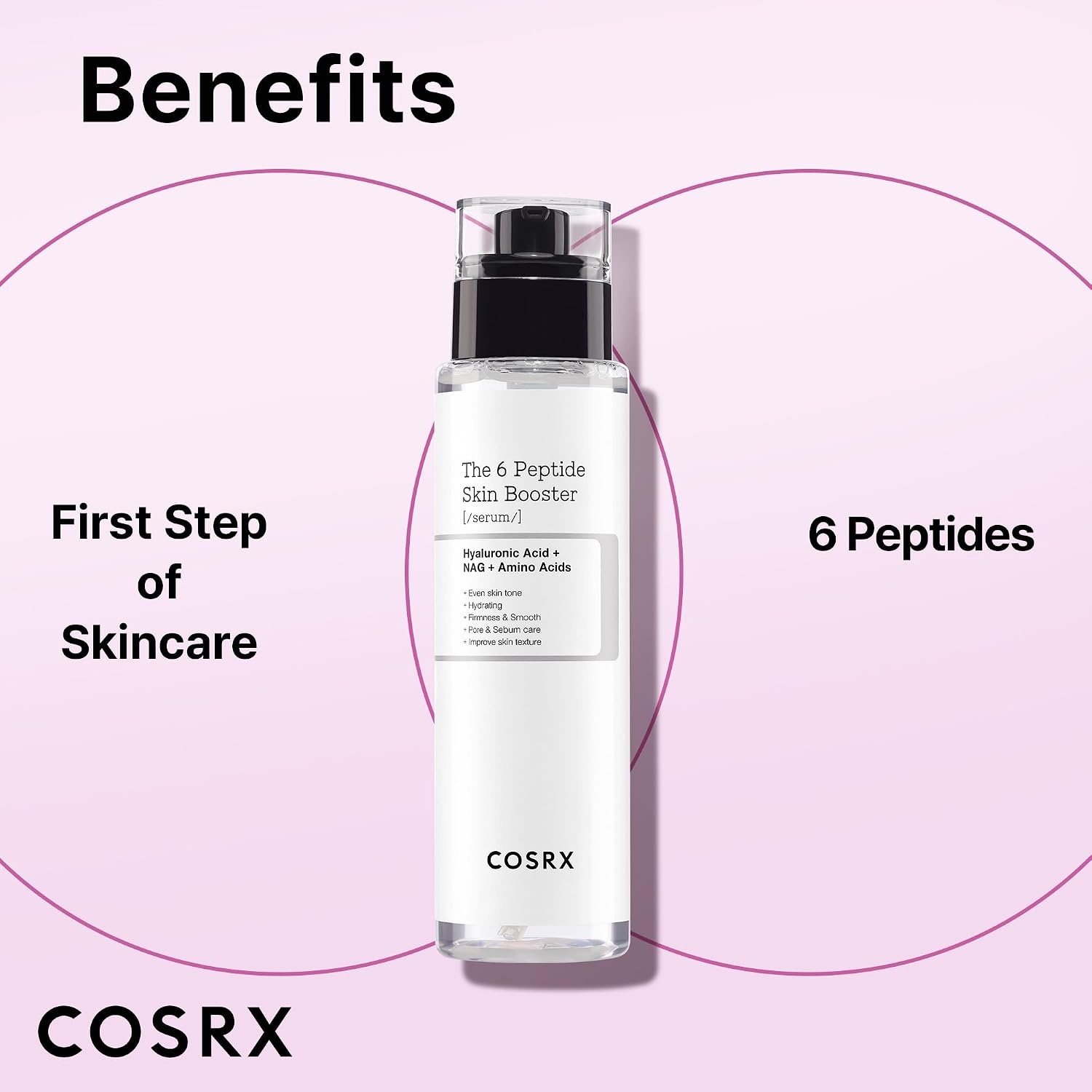 image:imageCOSRX Moisture Booster Snail Mucin 92 Moisturizer 6X Peptide Collagen Booster Toner Serum