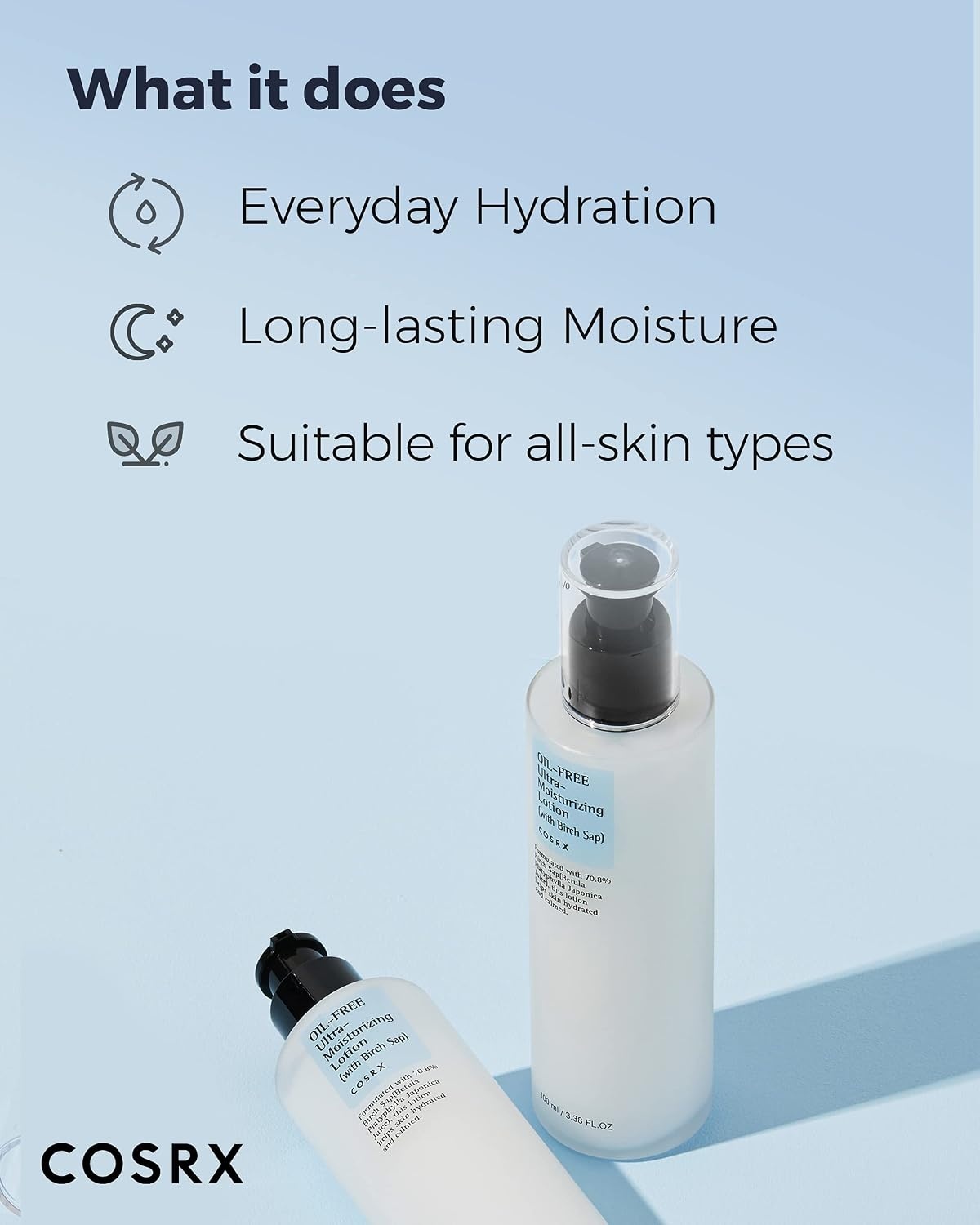 image:imageCOSRX Oil Free Lotion with Birch Sap Acne Facial Moisturizer 338 fl oz Lightweight Daily Hydration for Oily Combination All Skin Types Fresh NonSticky Finish Korean Skin Care