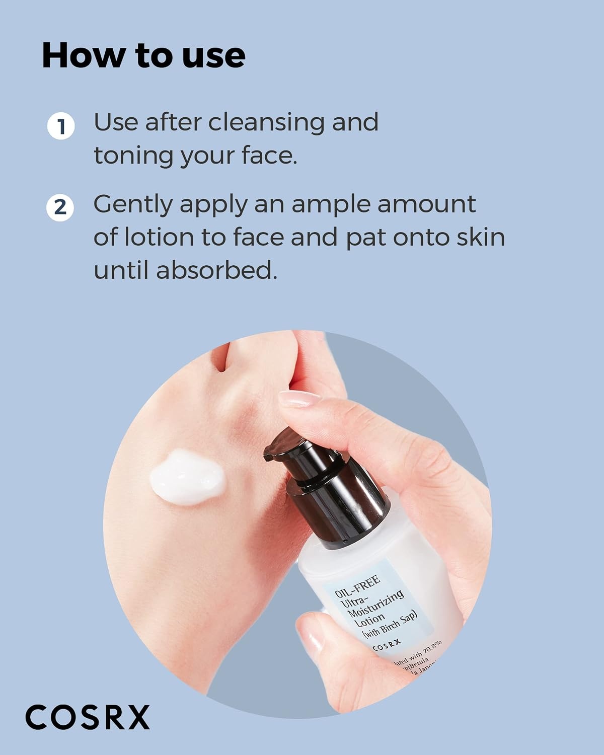 image:imageCOSRX Oil Free Lotion with Birch Sap Acne Facial Moisturizer 338 fl oz Lightweight Daily Hydration for Oily Combination All Skin Types Fresh NonSticky Finish Korean Skin Care