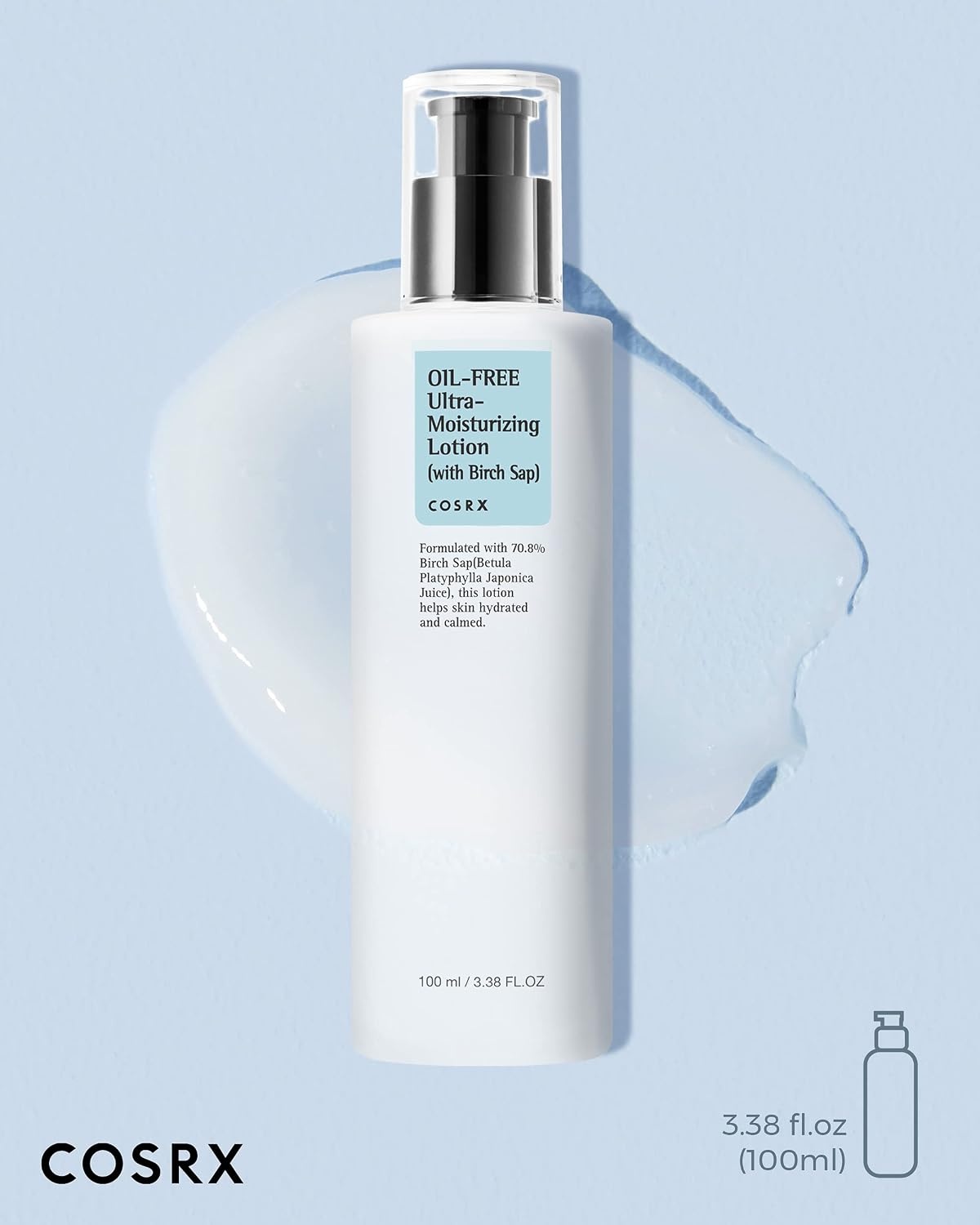 image:imageCOSRX Oil Free Lotion with Birch Sap Acne Facial Moisturizer 338 fl oz Lightweight Daily Hydration for Oily Combination All Skin Types Fresh NonSticky Finish Korean Skin Care