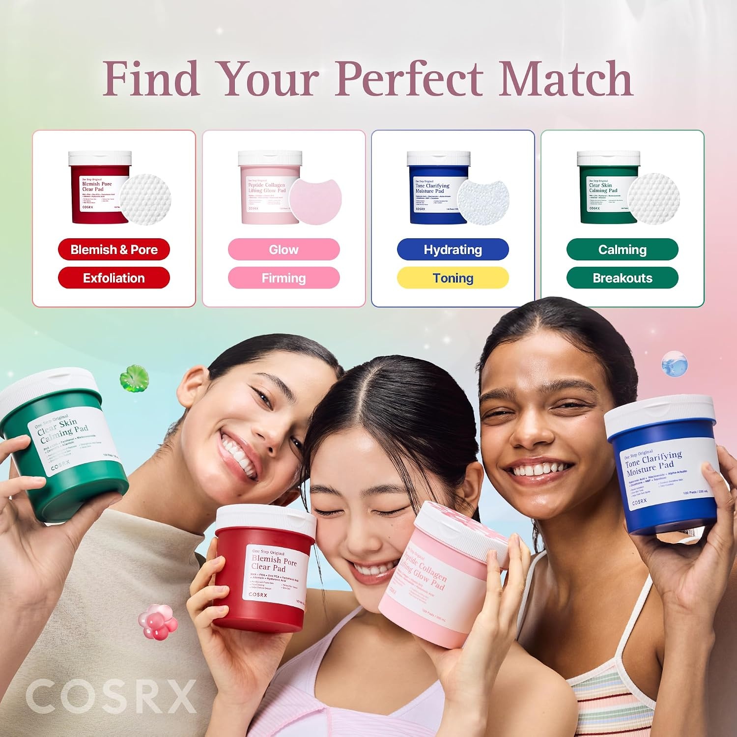 image:imageCOSRX OneStep Tone Clarifying Toner Pads Even Skin amp Hydration 100 Pads Toning Pad for Skin Texture amp Hydration amp Evening Skin Tone with Arbutin Glutathione amp Hyaluronic Acids Korean Skin CareClear Skin Calming