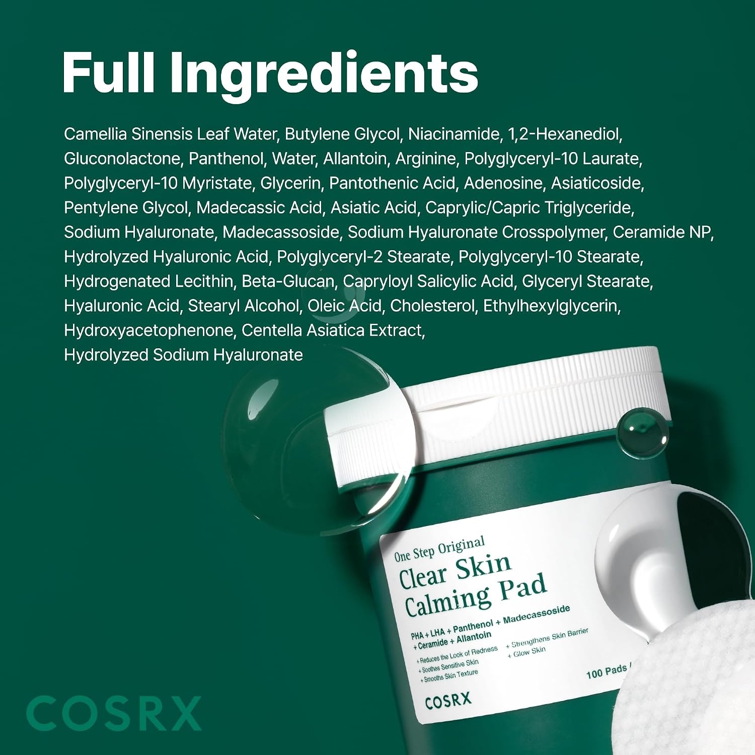 image:imageCOSRX OneStep Tone Clarifying Toner Pads Even Skin amp Hydration 100 Pads Toning Pad for Skin Texture amp Hydration amp Evening Skin Tone with Arbutin Glutathione amp Hyaluronic Acids Korean Skin CareClear Skin Calming